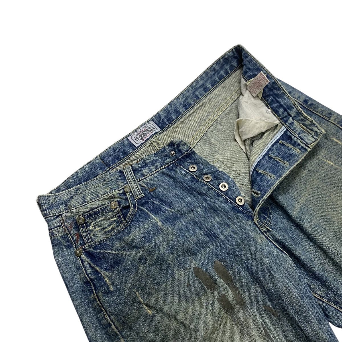 Japanese Brand 151E Distressed painting baggy pant Size US 33 - 5 Thumbnail