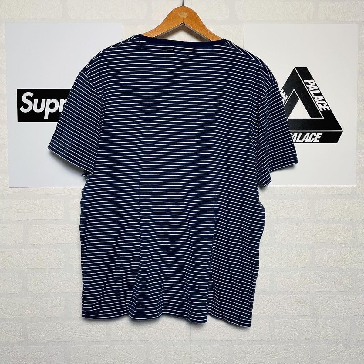 Designer × Polo Ralph Lauren Vintage Navy White Boxy Striped T-Shirt Polo Ralph Lauren Size US XL / EU 56 / 4 - 2 Thumbnail