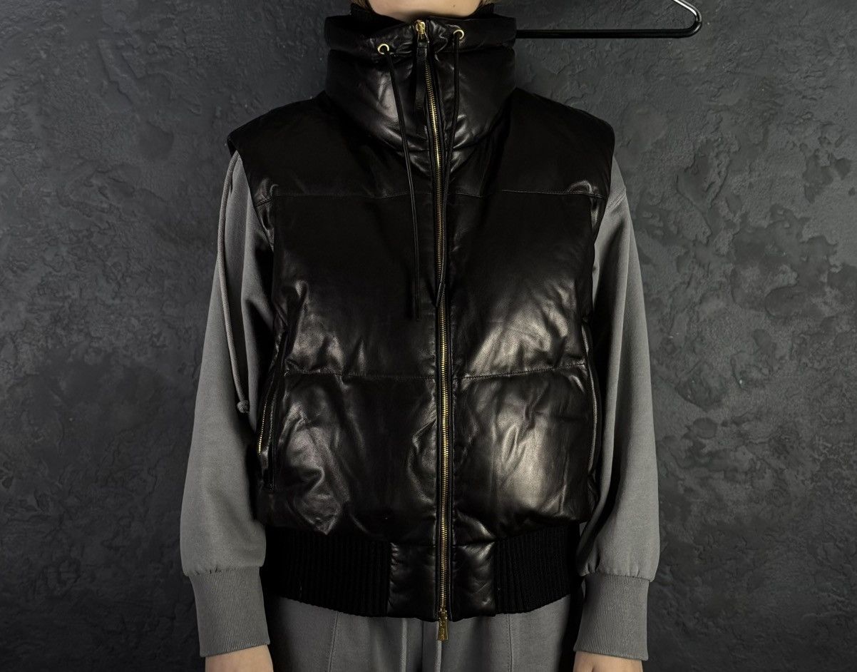 Bally RRP $3,300 BALLY Women’s Lamb Leather Puffer Jacket Vest Size M / US 6-8 / IT 42-44 - 4 Thumbnail