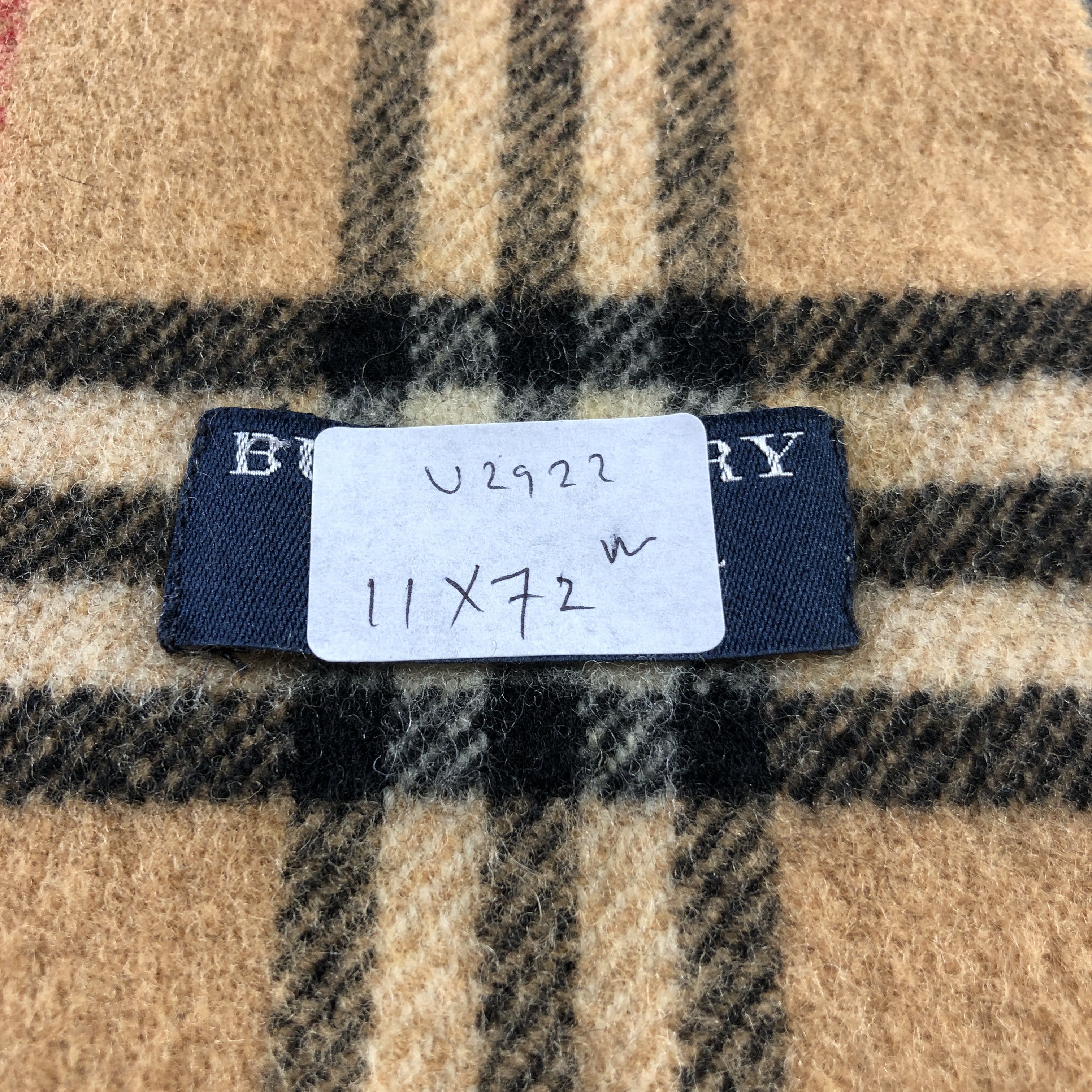 Burberry Burberry Tan Nova Check Wool Scarf Muffler V2922 Size ONE SIZE - 8 Thumbnail