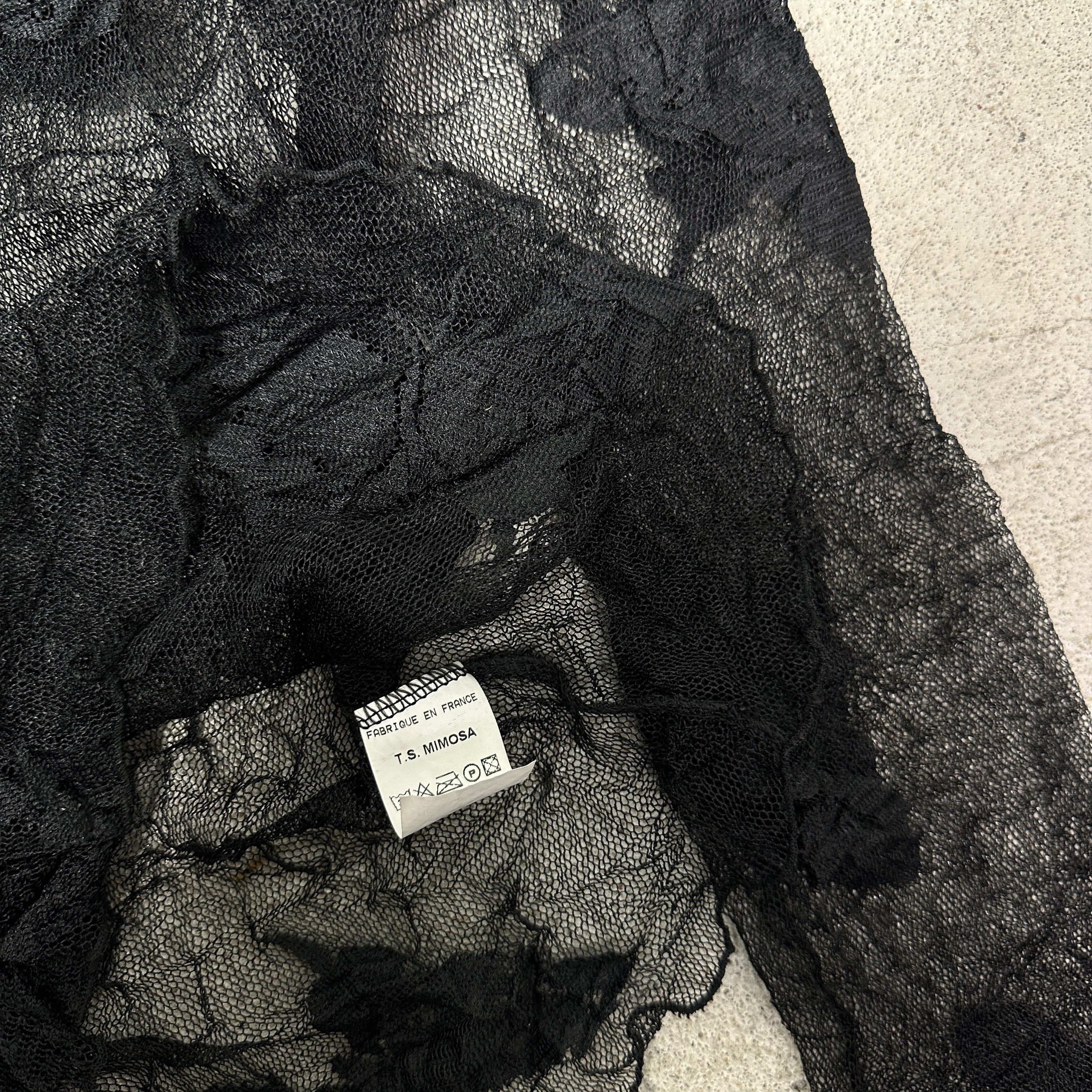 Vintage Vintage Avant Garde Sheer Butterflies Meshtop Y2K Size M / US 6-8 / IT 42-44 - 4 Thumbnail