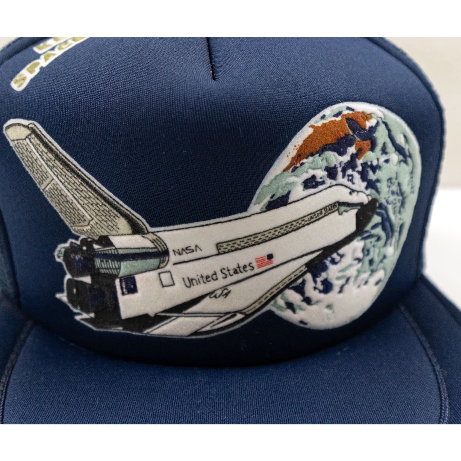 NASA VINTAGE NASA Hat Trucker Men Blue One Size Adjustable USA 90s Space Center Cap Outdoors Size ONE SIZE - 2 Thumbnail