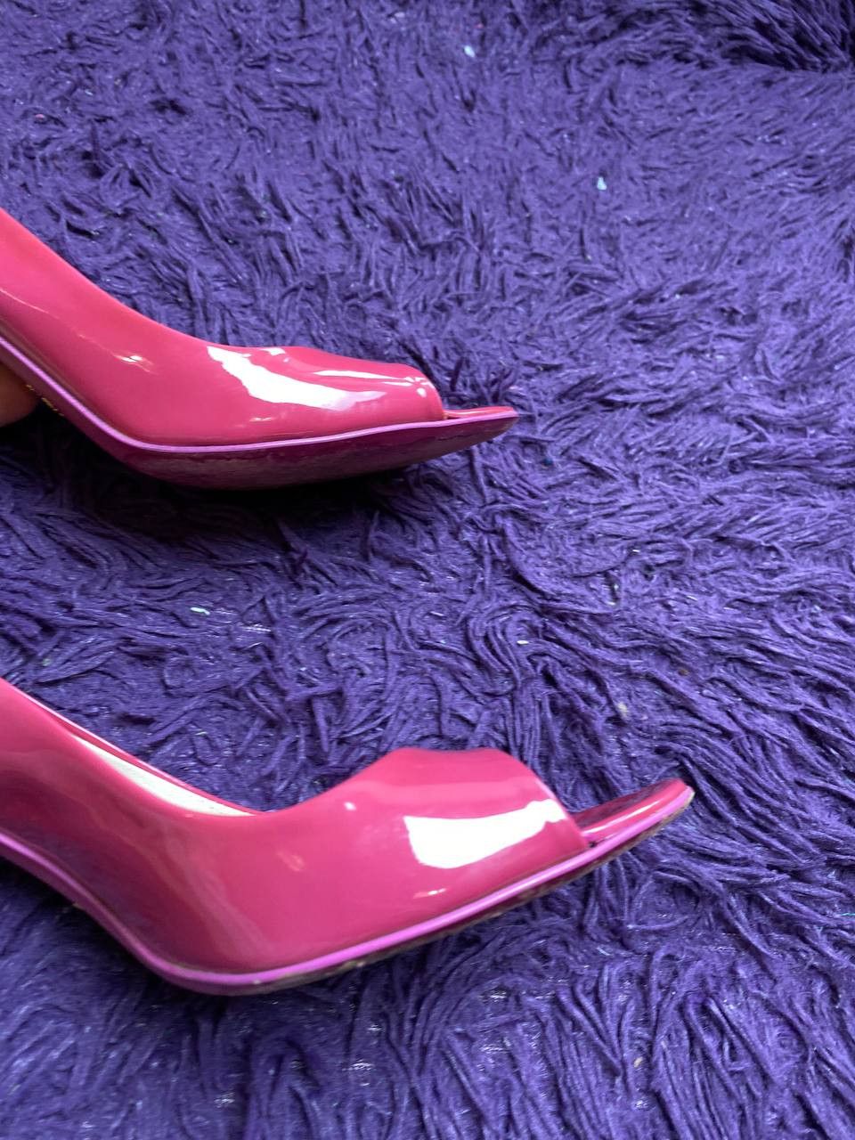 Prada Prada Womens Patent Leather Platform Heels Size US 9 / IT 39 - 10 Thumbnail