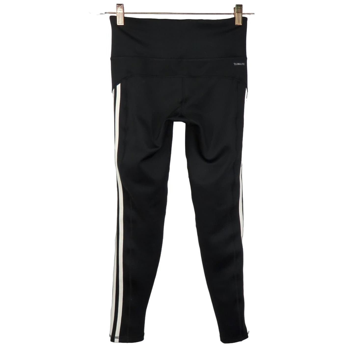 Adidas Adidas Climalite High Rise Triple Stripe Leggings Small Size 26" / US 2 / IT 38 - 4 Thumbnail