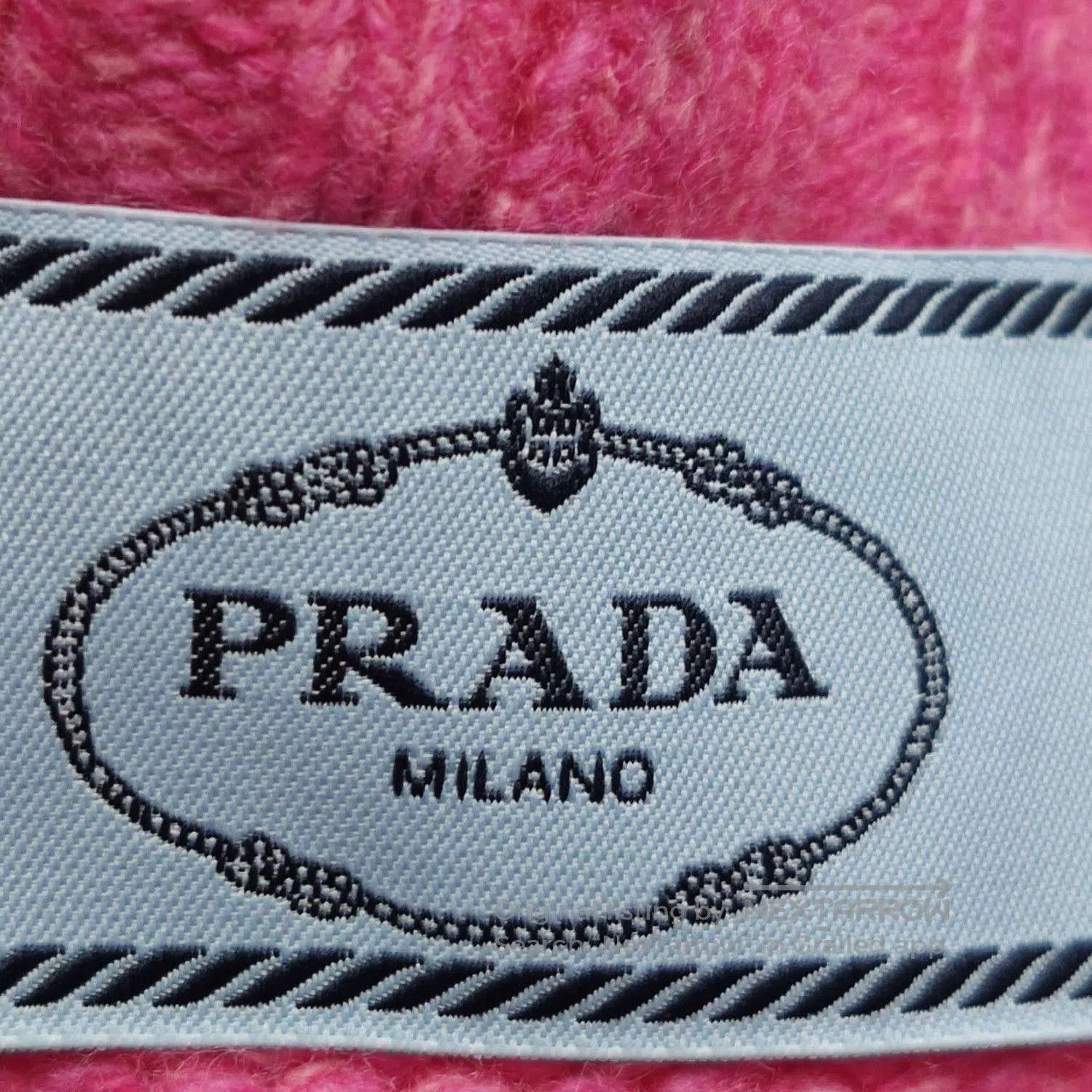 Prada Prada Pink Logo Cardigan Sweater . Size L / US 10 / IT 46 - 4 Thumbnail