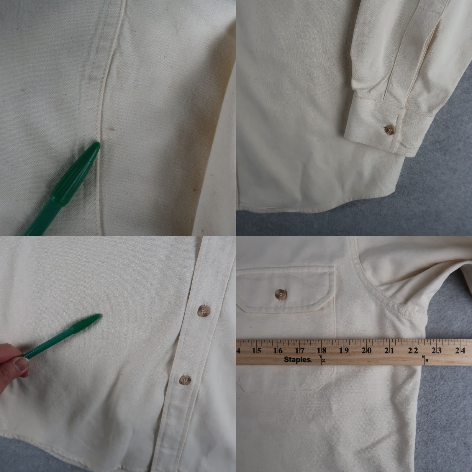 Banana Republic VINTAGE Banana Republic Shrine Club Shriners Patch Button Shirt Sz M Ivory 80s 70s Mens T-Shirt Cotton Collared Button Front Solid Pattern - 1980s Size US M / EU 48-50 / 2 - 8 Thumbnail