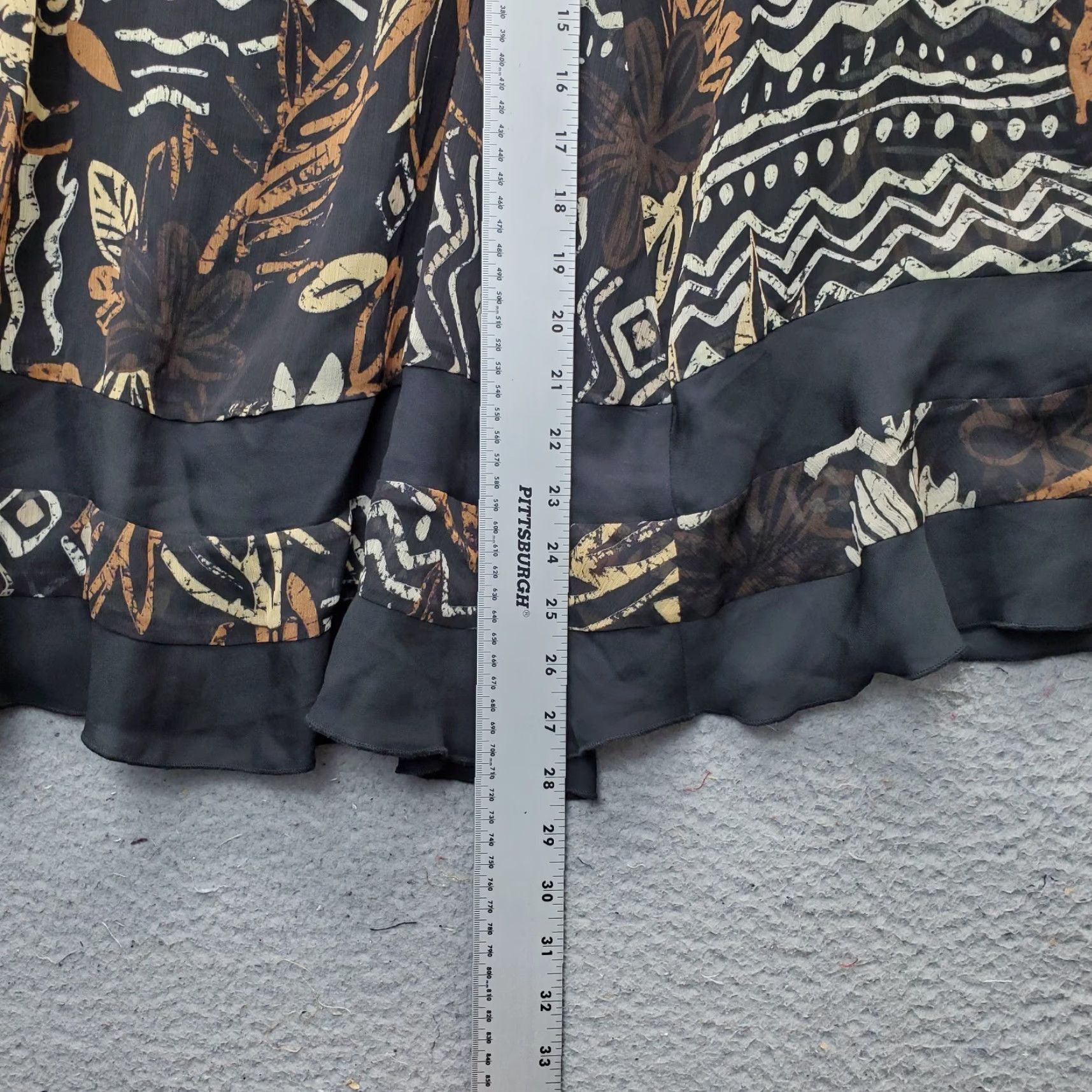 Vintage East 5th Skirt Womens Size 12 Multi Palm Trees Print Stretch Lined Flare Midi Techniques: Casual, Travel Size 34" / US 12 / IT 48 - 3 Thumbnail