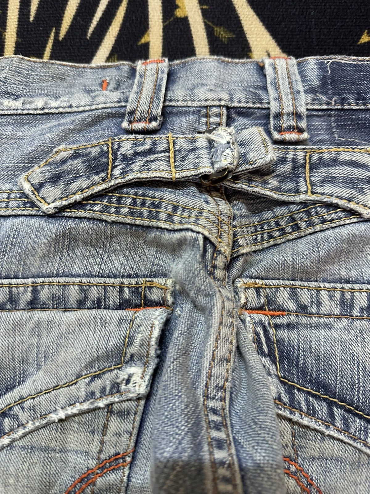 Edwin Vintage Edwin XV-S Flare Faded Grunge Buckle Belt Denim Size US 29 - 11 Thumbnail