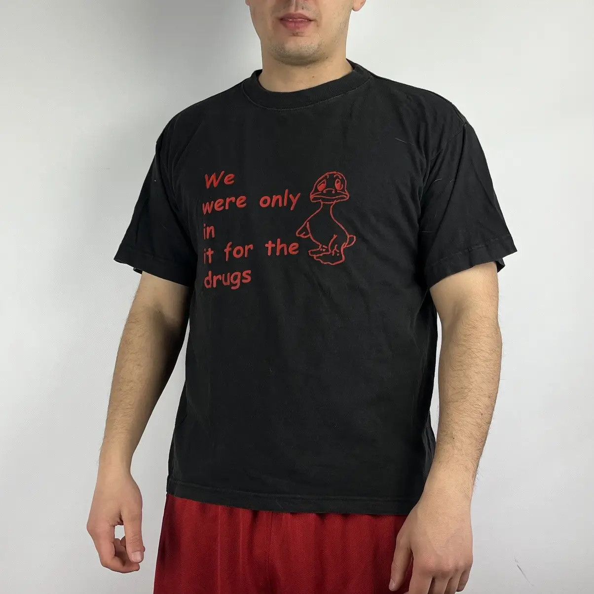 Band Tees Vintage humor tee were only in it for the drug’s Tshirt Size US S / EU 44-46 / 1 - 1 Thumbnail