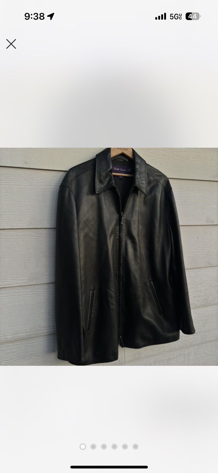 Ralph Lauren Purple Label Black ralph lauren purple label lambskin leather jacket Size US L / EU 52-54 / 3 - 1 Thumbnail