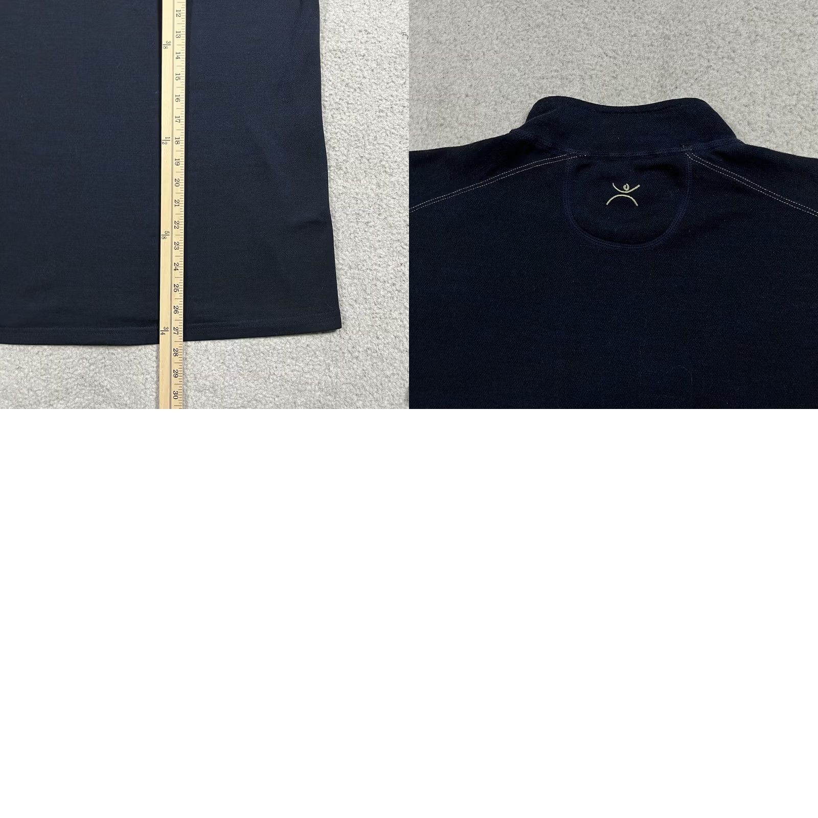 Layer 8 Terramar 1/4 Zip Mens L Base Layer Pullover Climasense Outdoor Thermal Wool Blue Shirt/Top Size US L / EU 52-54 / 3 - 9 Thumbnail