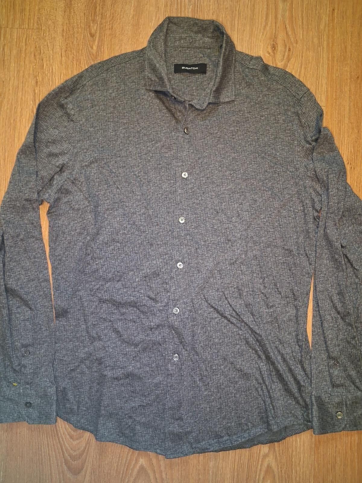 BUGATCHI Bugatchi Button Up Shirt Mens Large Gray Mercerized Cotton Size US L / EU 52-54 / 3 - 1 Thumbnail
