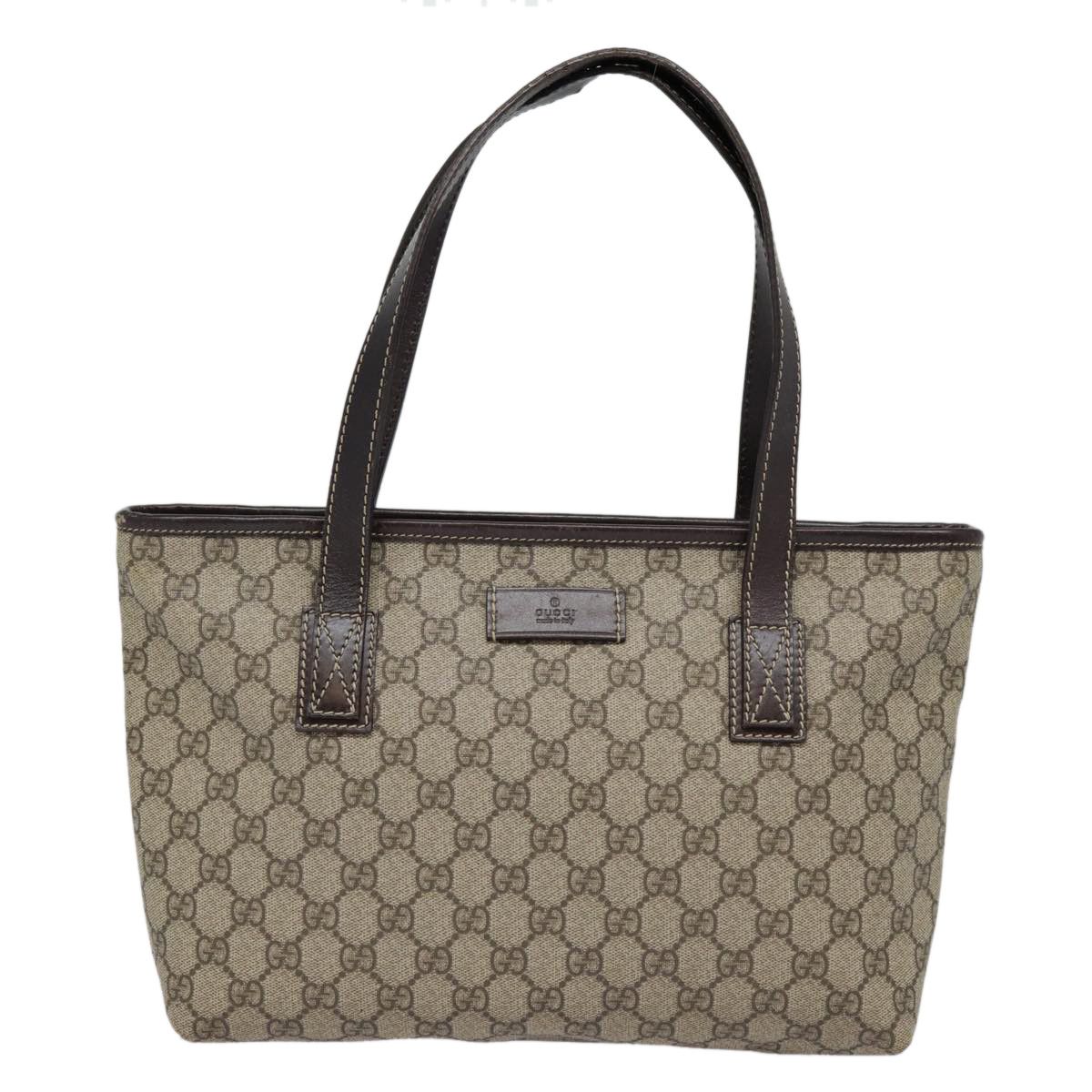 Gucci Gg Supreme Beige Canvas Tote Bag (Pre-Owned) Size ONE SIZE - 1 Thumbnail