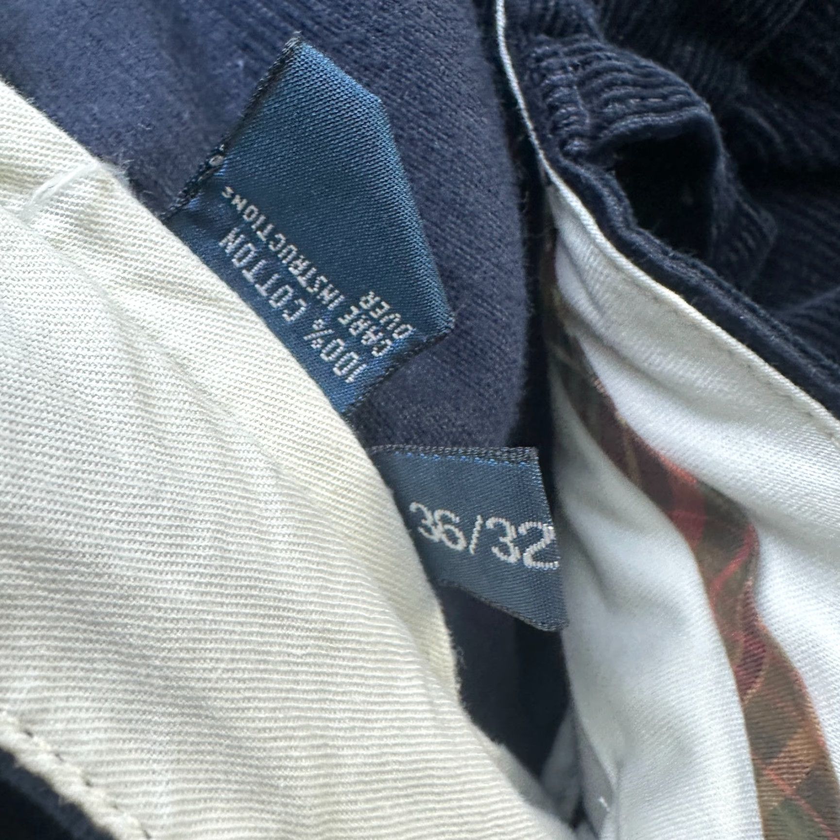Polo Ralph Lauren VINTAGE Polo Ralph Lauren Pants Corduroy Mens 36x32 Blue Trousers Pleated Hammond Size US M / EU 48-50 / 2 - 6 Thumbnail