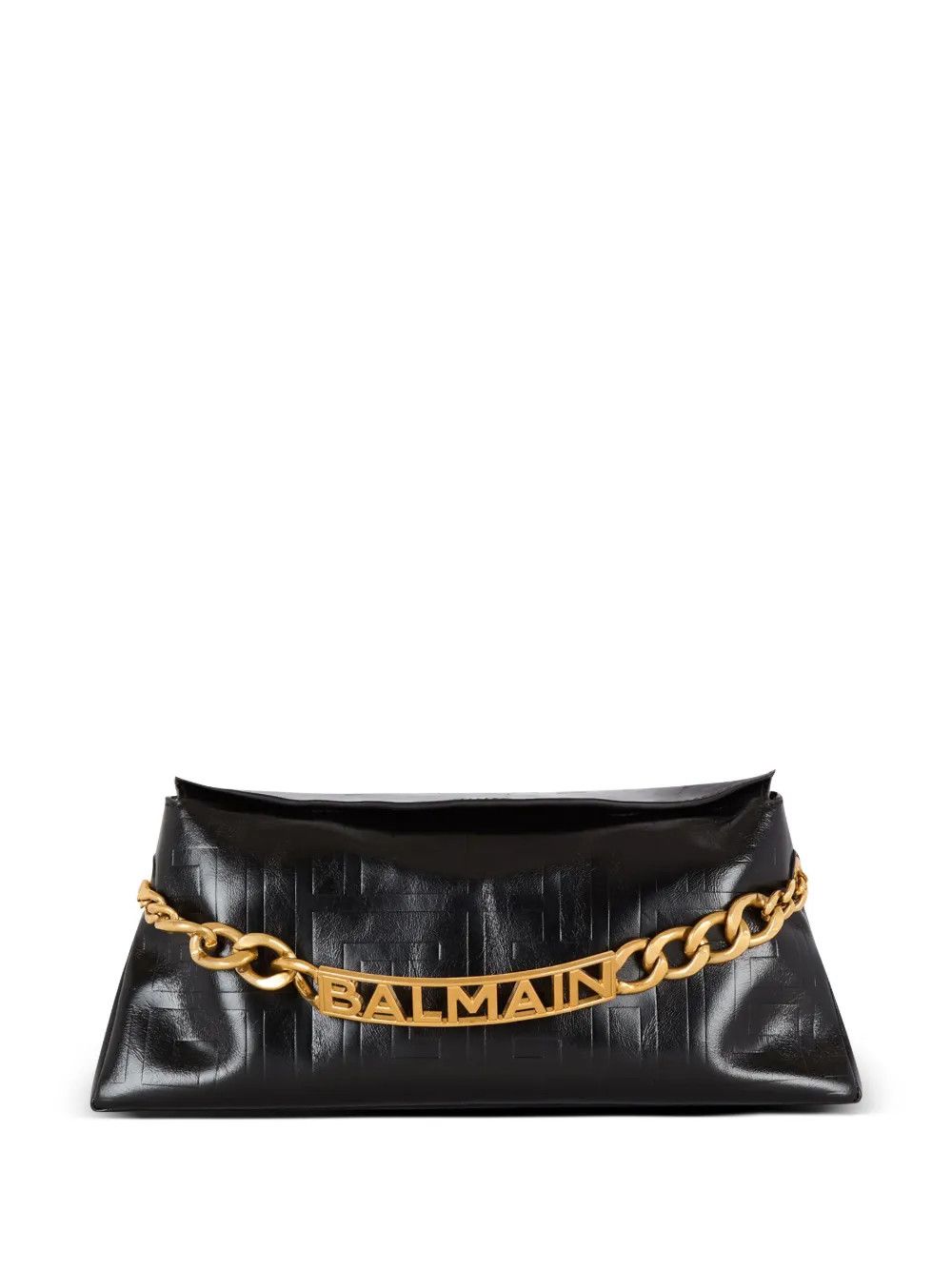 Balmain os11x0326 Size: OS / 1945 Leather Clutch Bag in Black Size ONE SIZE - 1 Thumbnail