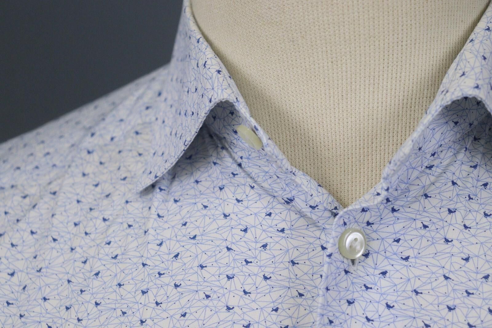 Eton Eton Slim Fit Geometric White Dress Shirt Size 39 / 15.5 Size US M / EU 48-50 / 2 - 6 Thumbnail