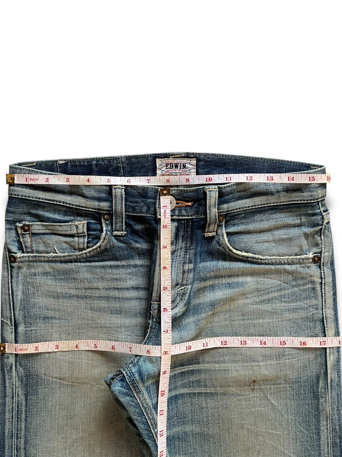 Edwin Vintage Japanese Edwin Mud Wash Distressed Loose Jeans Size US 31 - 11 Thumbnail