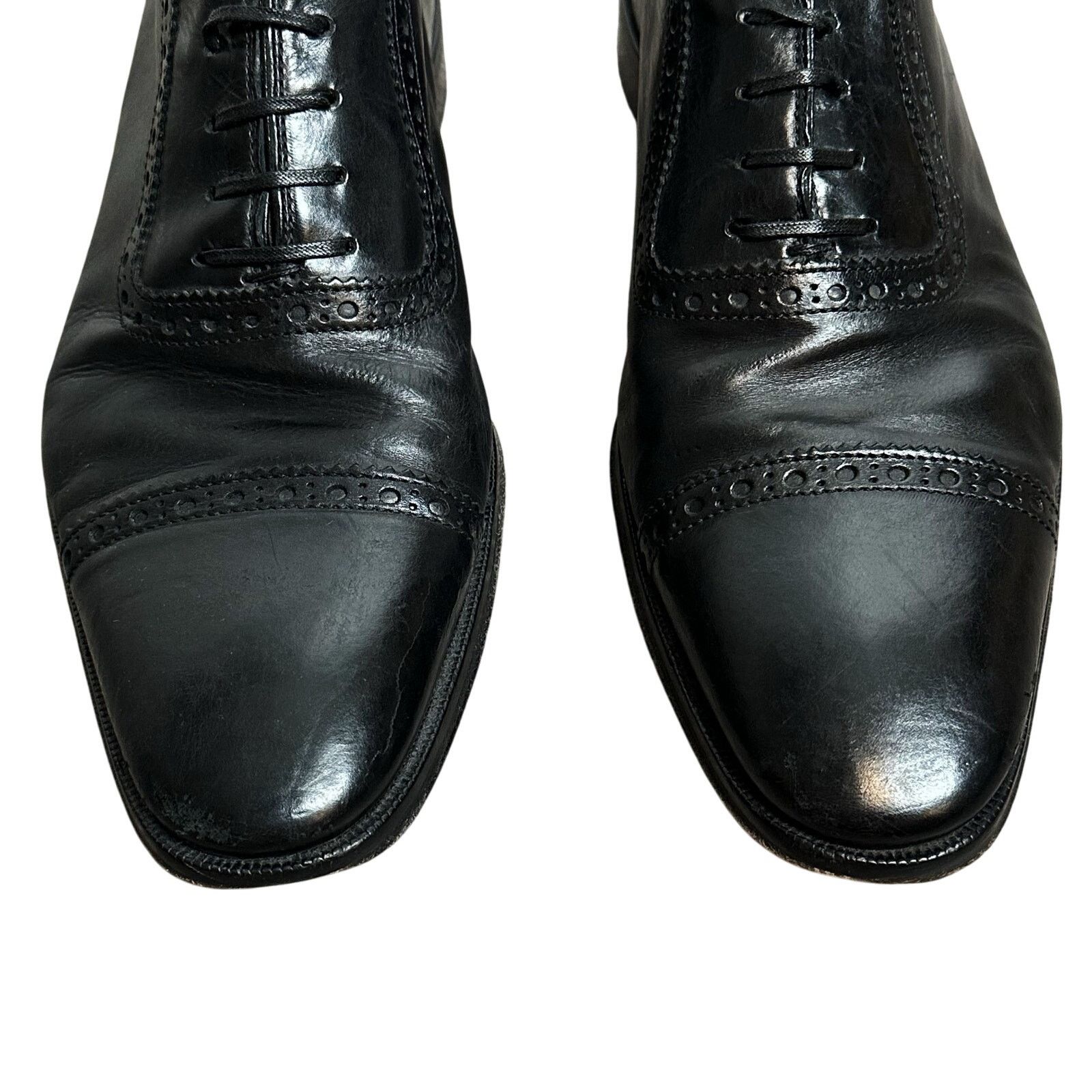 To Boot New York To Boot New York Brogued Cap Toe Oxford Leather Black Shoes Size US 8 / EU 41 - 3 Thumbnail