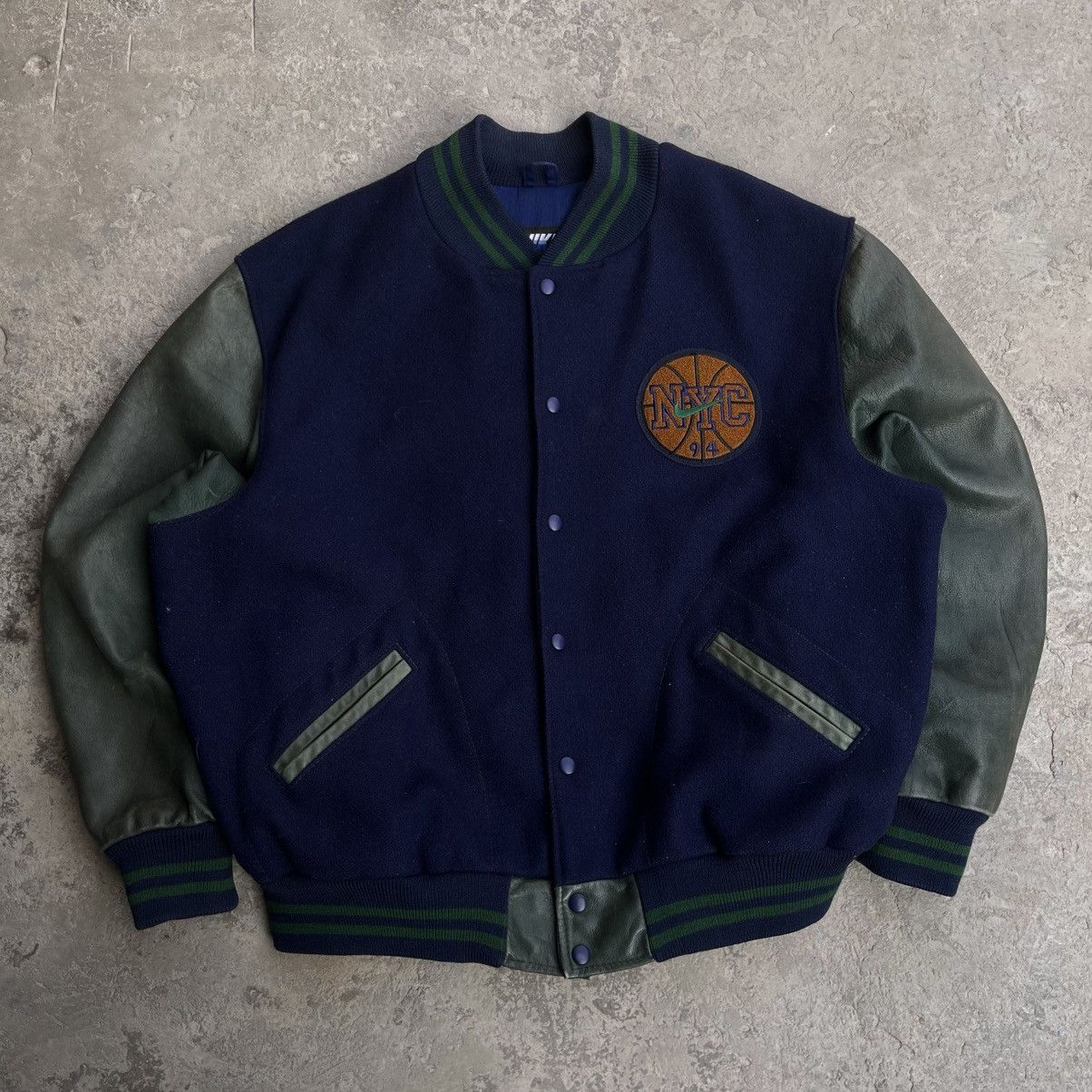 Nike × Vintage Vintage Nike Escolar YOKE Leather Jacket Very Rare Size US XXL / EU 58 / 5 - 1 Thumbnail