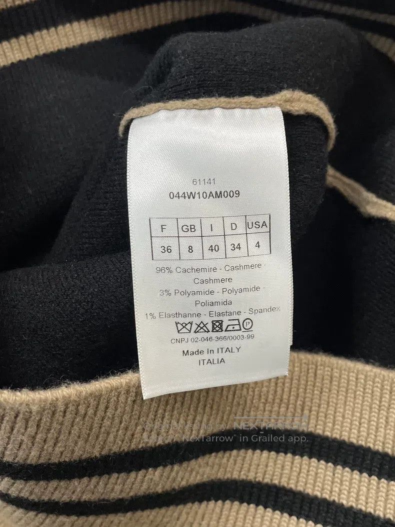 Dior Dior Khaki 8-character cashmere knitted vest sleeveless Size XS / US 0-2 / IT 36-38 - 4 Thumbnail