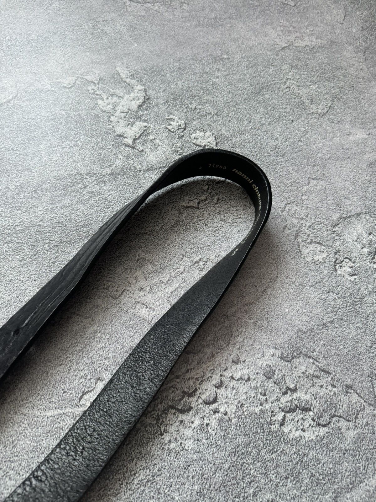 Japanese Brand Nanni Cinture 100cm black leather belt Avantgarde vintage Size ONE SIZE - 6 Thumbnail