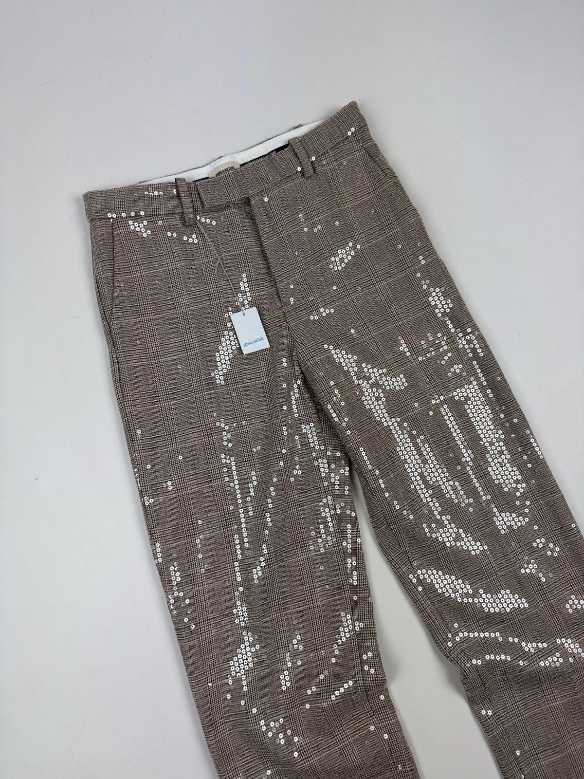 Zadig & Voltaire New! Zadig&Voltaire Peter Car Sequin Beige Women’s Pants Size 26" / US 2 / IT 38 - 3 Thumbnail