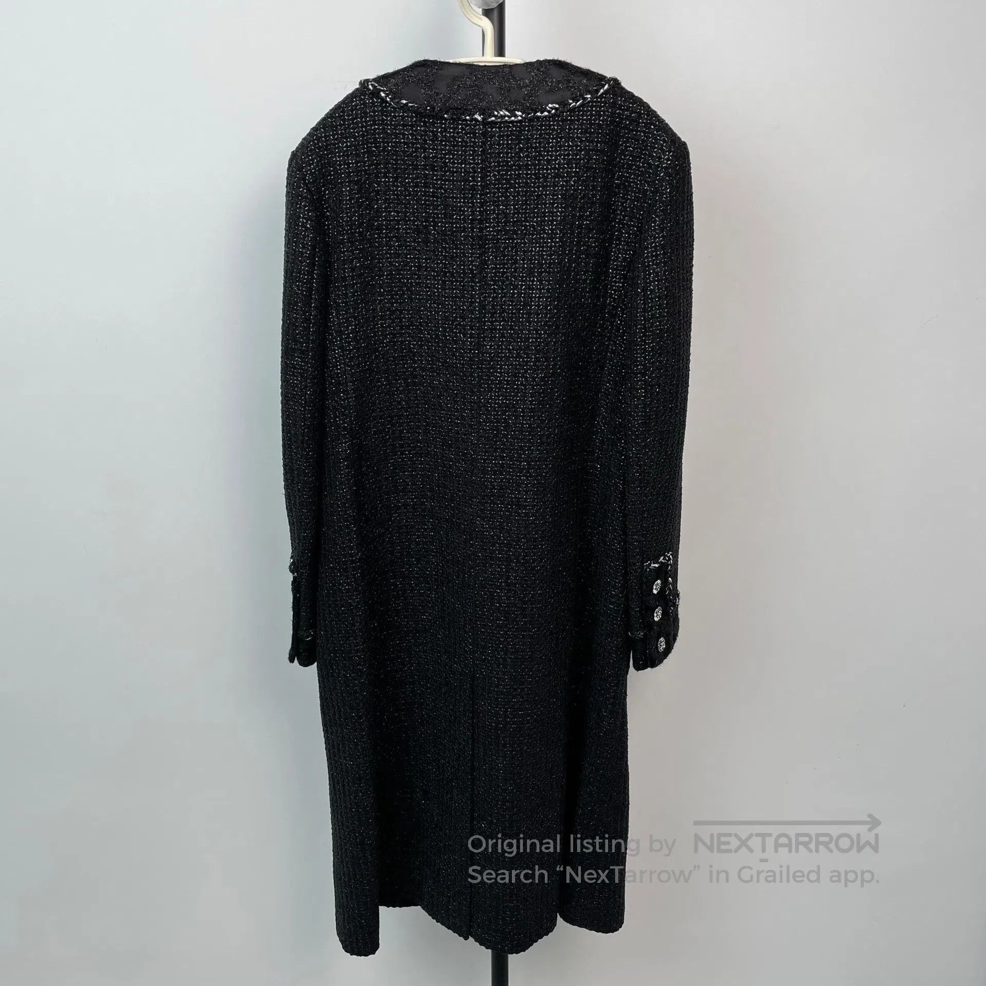 Chanel Chanel High-end handcraft black fine glitter tweed long co Size XXS / US 00 / IT 34 - 3 Thumbnail