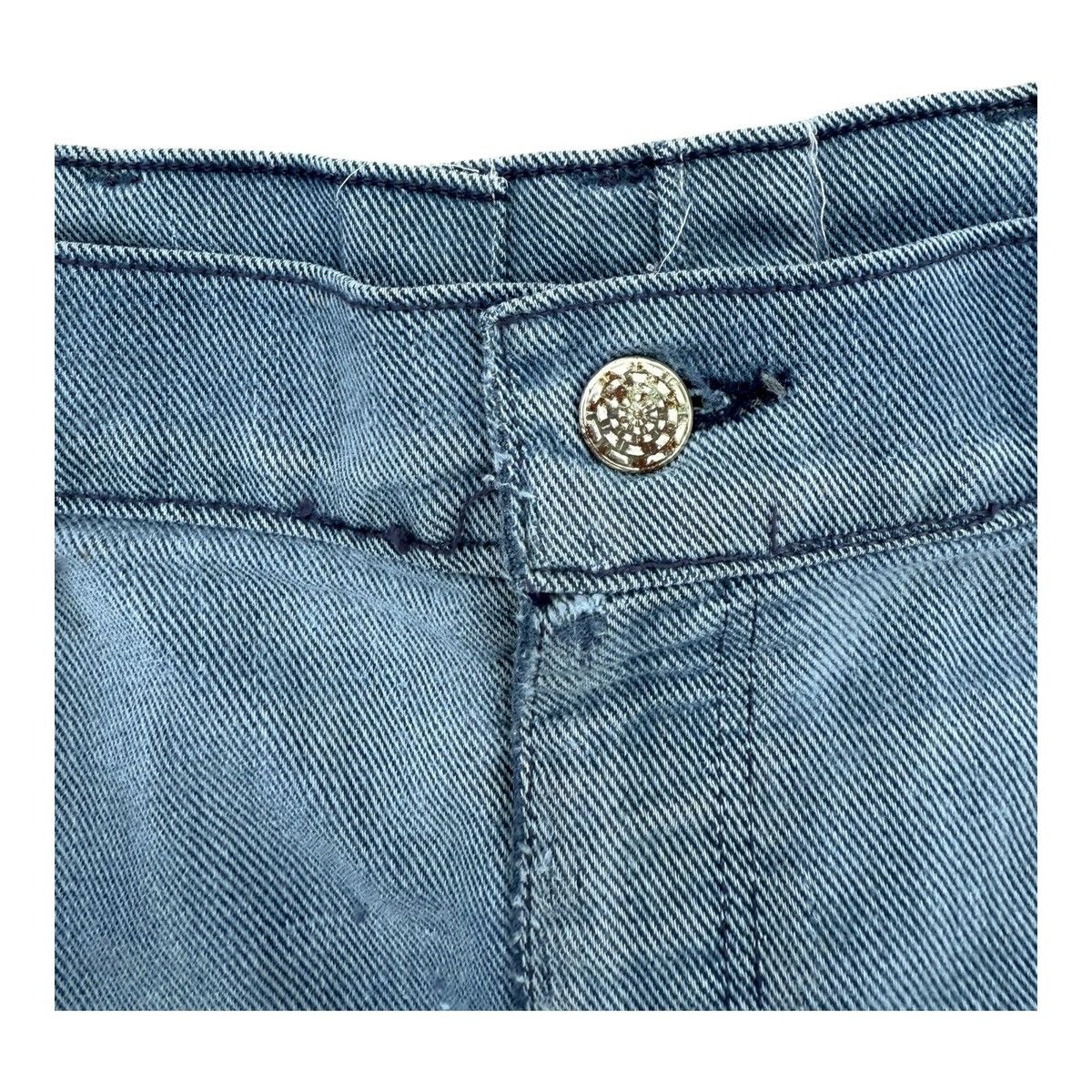 Vintage Tour de France Y2K Patchwork Wide Leg Denim Jeans Size 33 Size US 33 - 4 Thumbnail