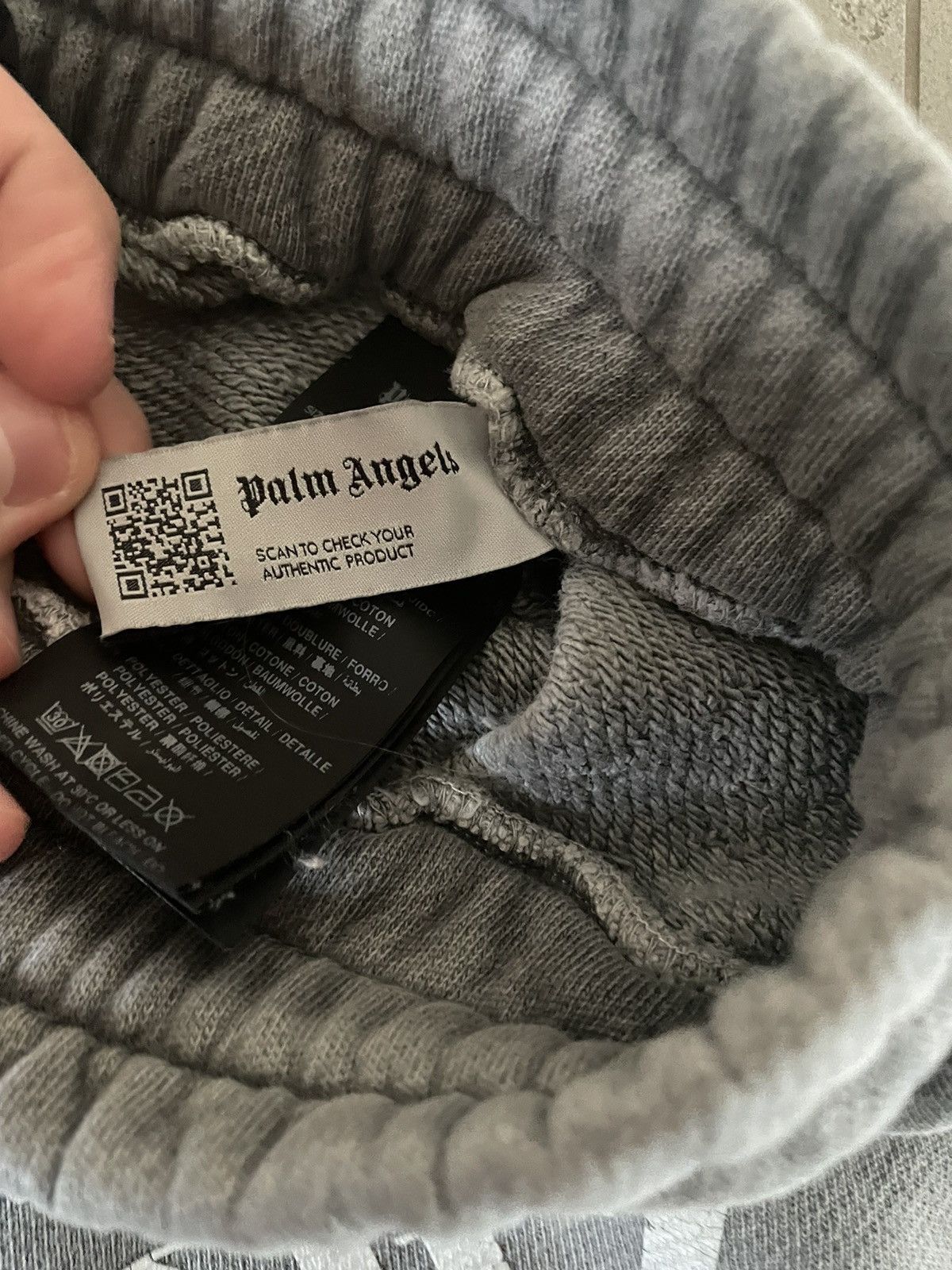 Palm Angels Rare Palm Angels Curved Logo Sweatpants Grey Size US 31 - 7 Thumbnail