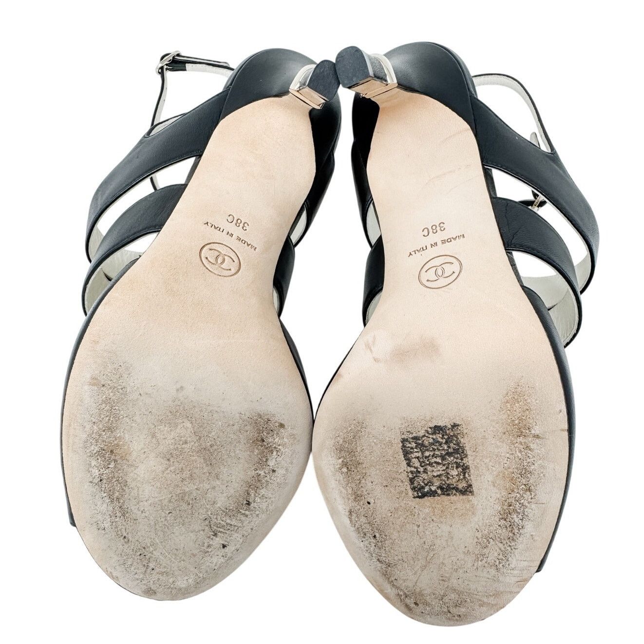 Chanel Chanel Classic CC Logo Ankle Strap Sandals size 38C US7 Size US 8 / IT 38 - 7 Thumbnail
