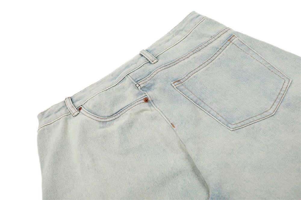 Japanese Brand × Vintage Men's wide-leg light-washed distressed jeans Size US 32 / EU 48 - 5 Thumbnail