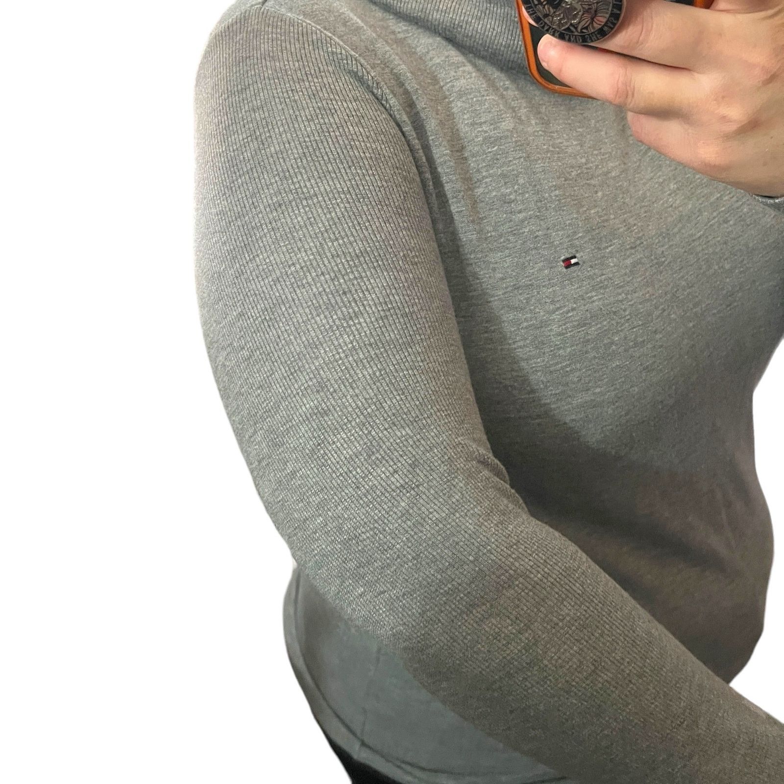 Tommy Hilfiger Ribbed Arm Long Sleeve Pullover Turtleneck Size M / US 6-8 / IT 42-44 - 9 Thumbnail