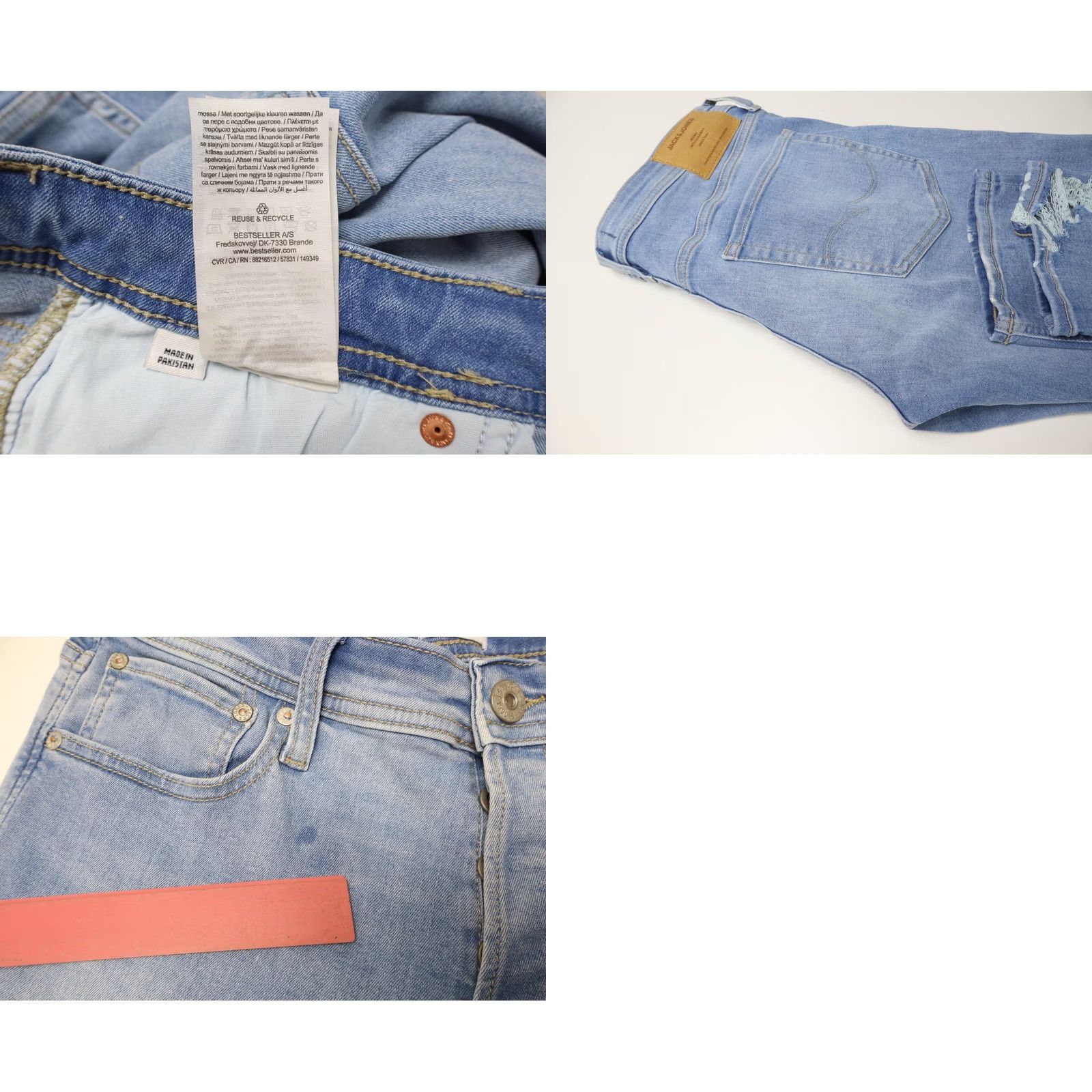 Jack & Jones Jack & Jones Jeans Mens W32/L32 Blue Slim Glenn Men Fade Effect Button Fly Distressed Size US 32 / EU 48 - 8 Thumbnail