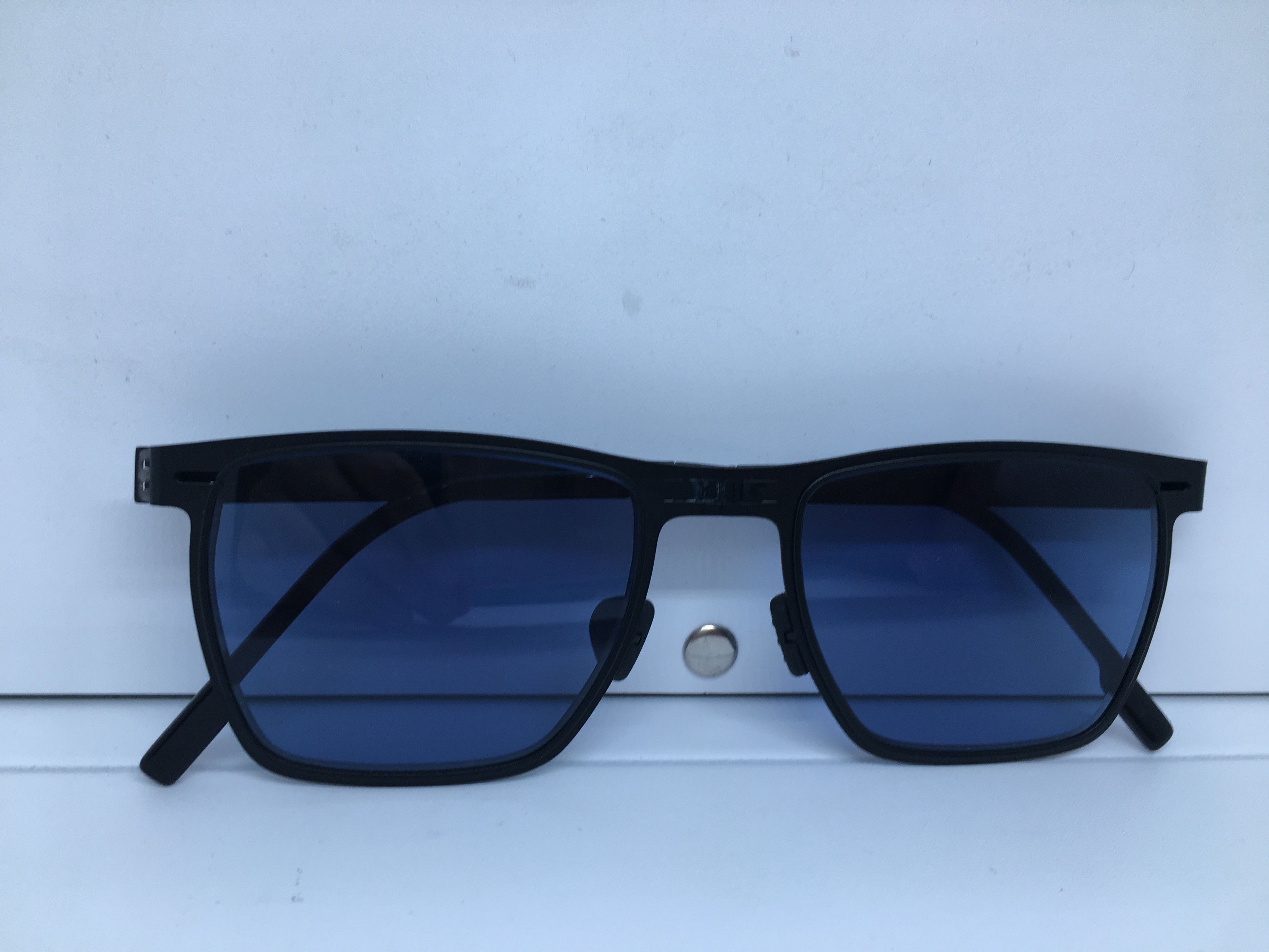 Other Supper Thin Matte Black Alloy Folded Sungalasses Frame Size ONE SIZE - 7 Thumbnail