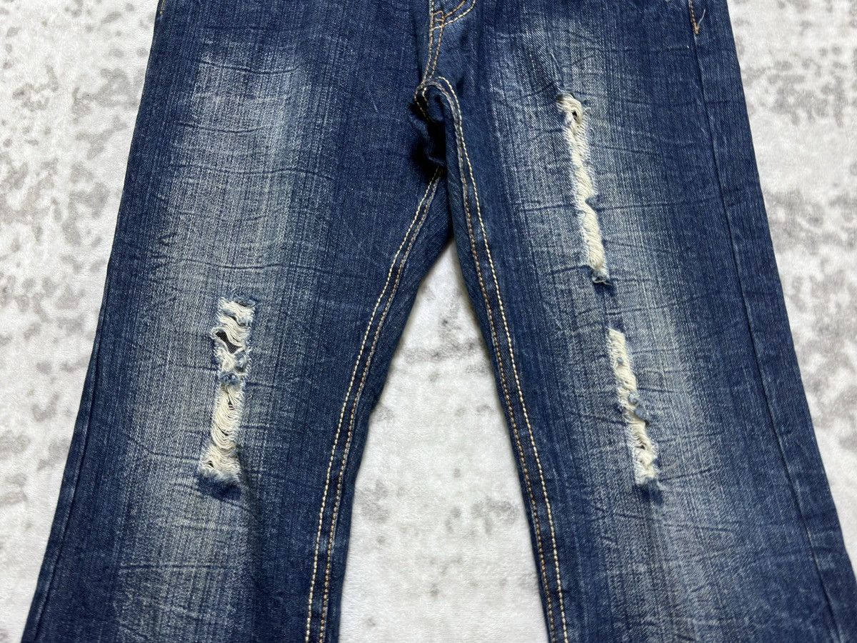 Hysteric Glamour Y2K Inner Groove Angel Wings Back Printed Distressed Jeans Size US 32 / EU 48 - 6 Thumbnail