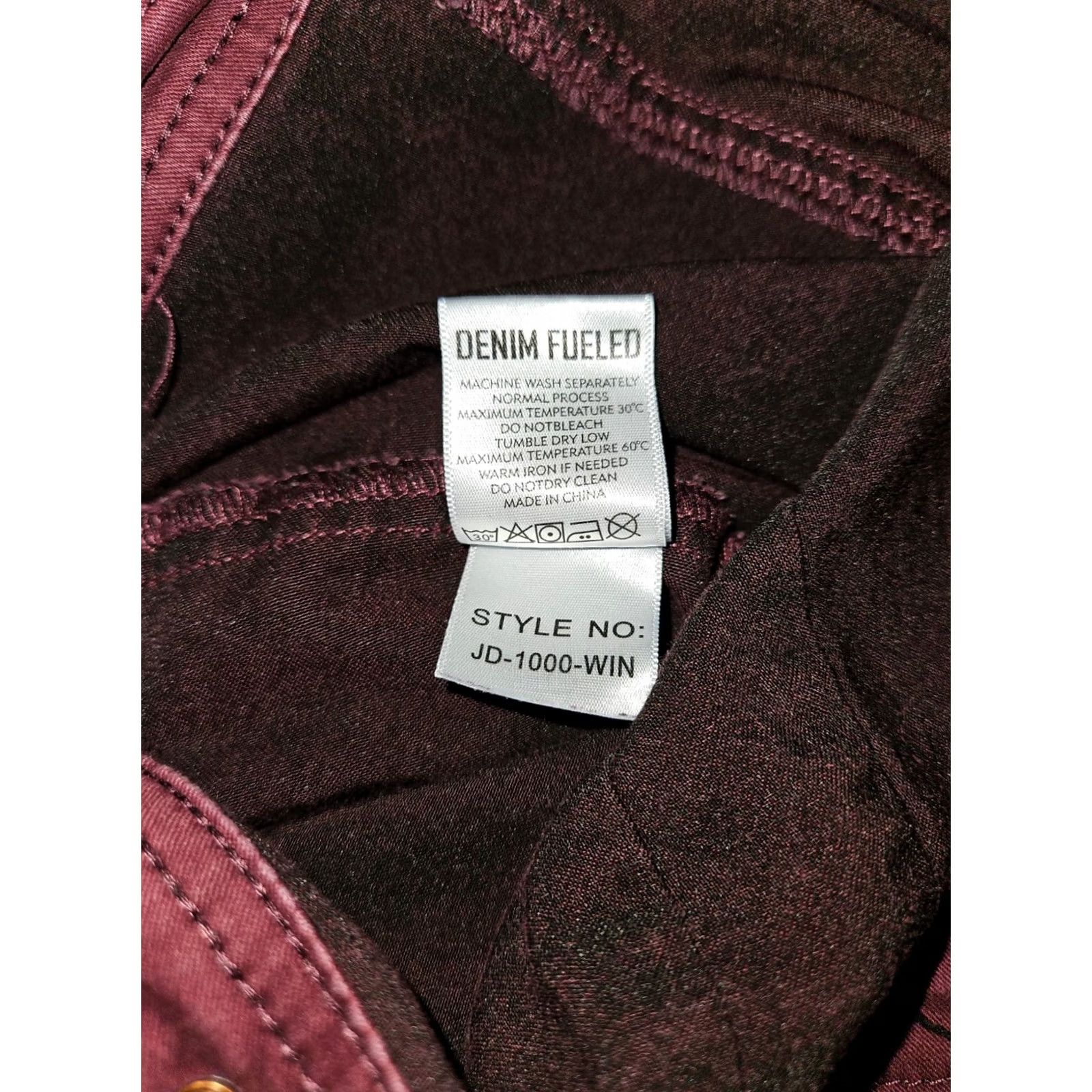 Denime Denim Fueled Jacket Teens XL Long Sleeve Red Denim Regular Casual Pockets Button Front Size XL / US 12-14 / IT 48-50 - 8 Thumbnail