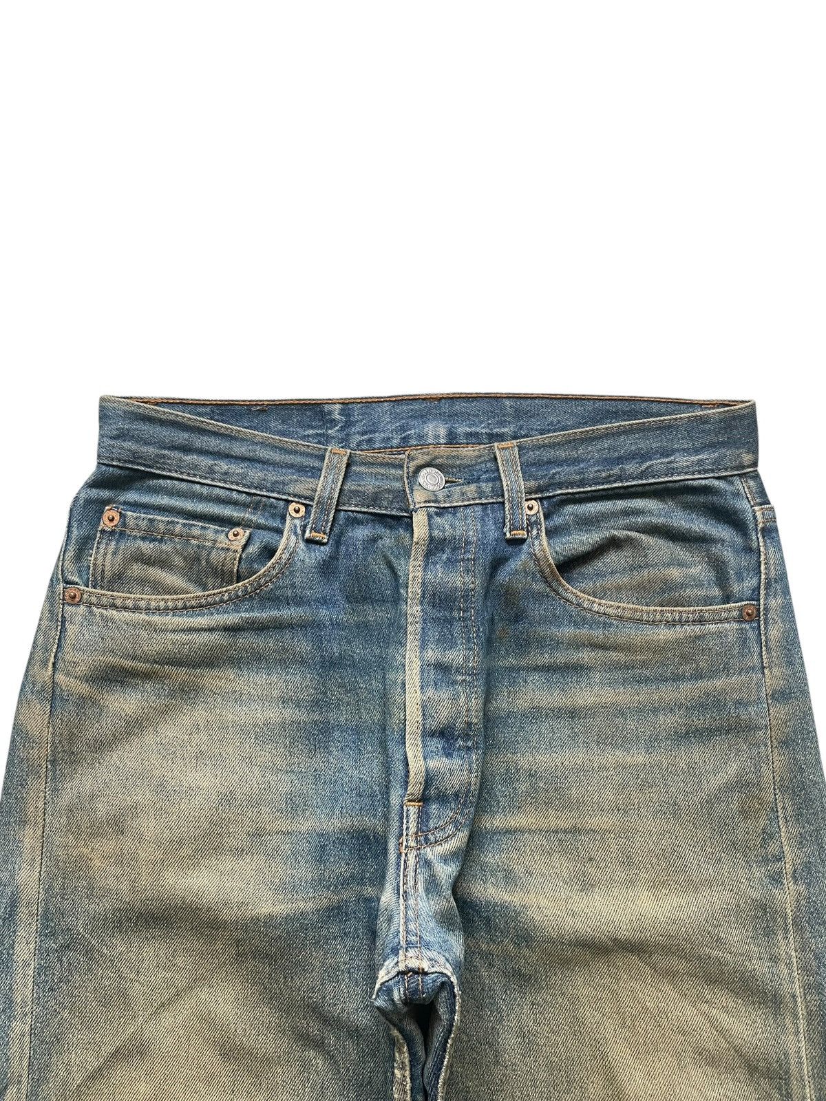 Levi's Vintage 90s Levis 501 Mud Wash Distressed Loose Jeans Size US 31 - 4 Thumbnail