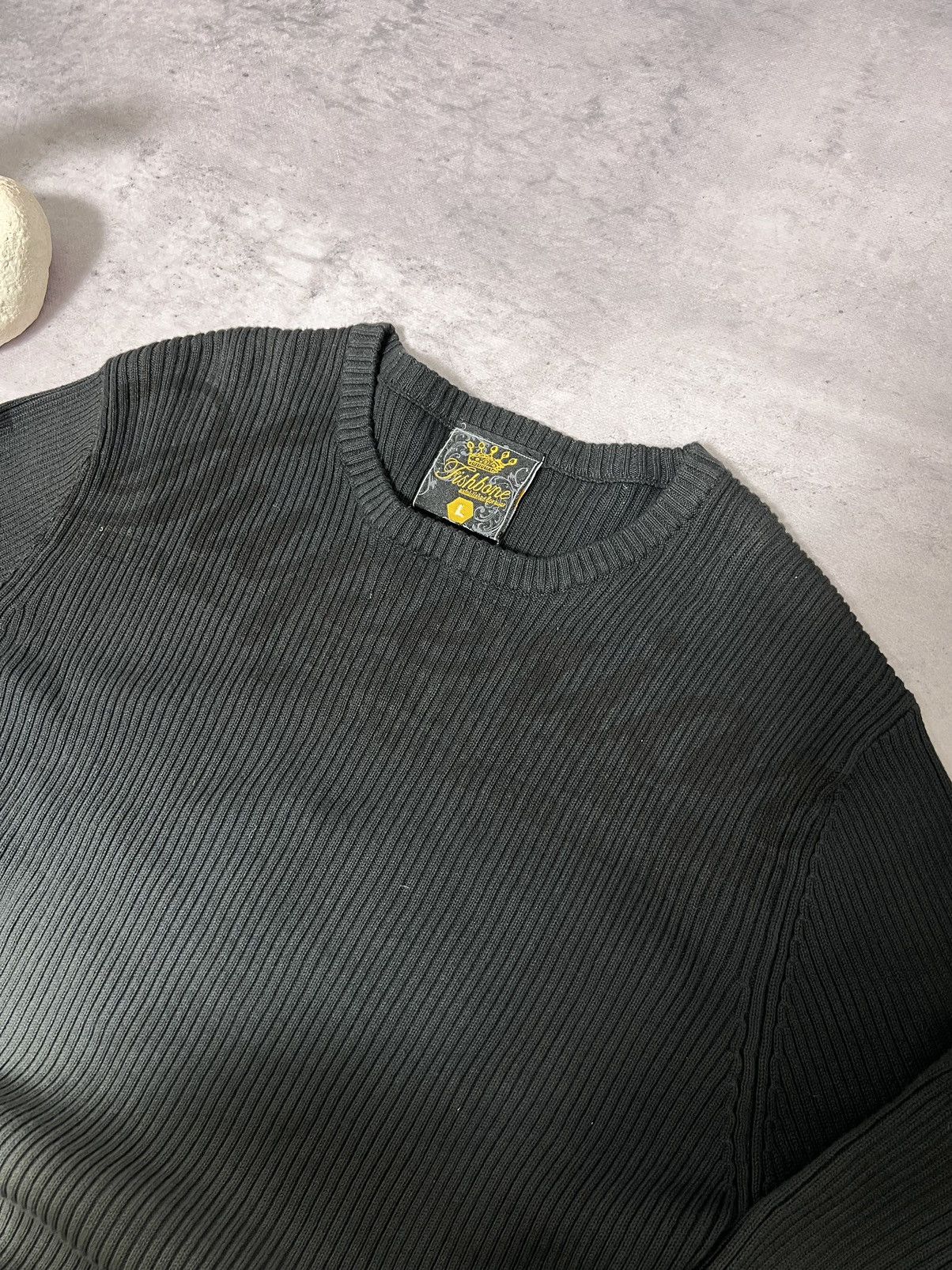 Affliction × Vintage Sweater Y2K black faded alt alternative drain opium Size US L / EU 52-54 / 3 - 5 Thumbnail