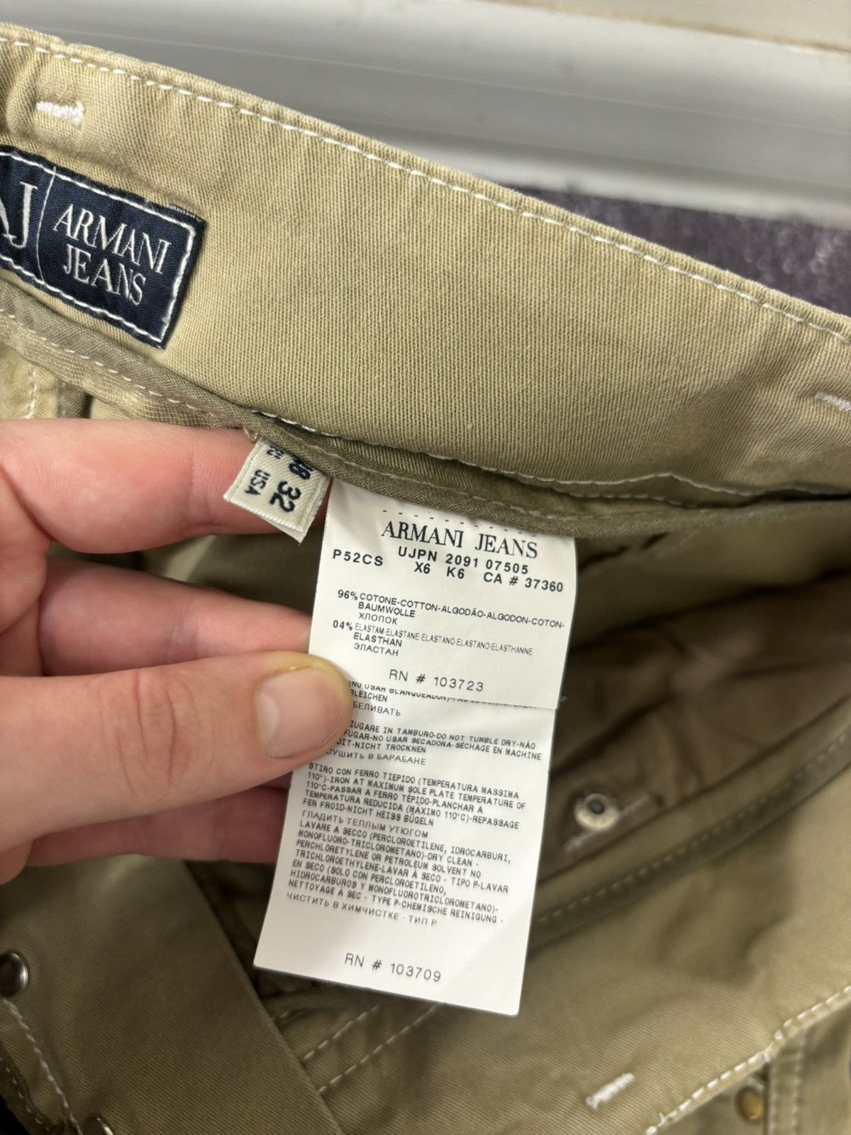 Armani Vintage Armani Jeans Men’s Structured Straight Pants Jeans Size US 32 / EU 48 - 12 Thumbnail