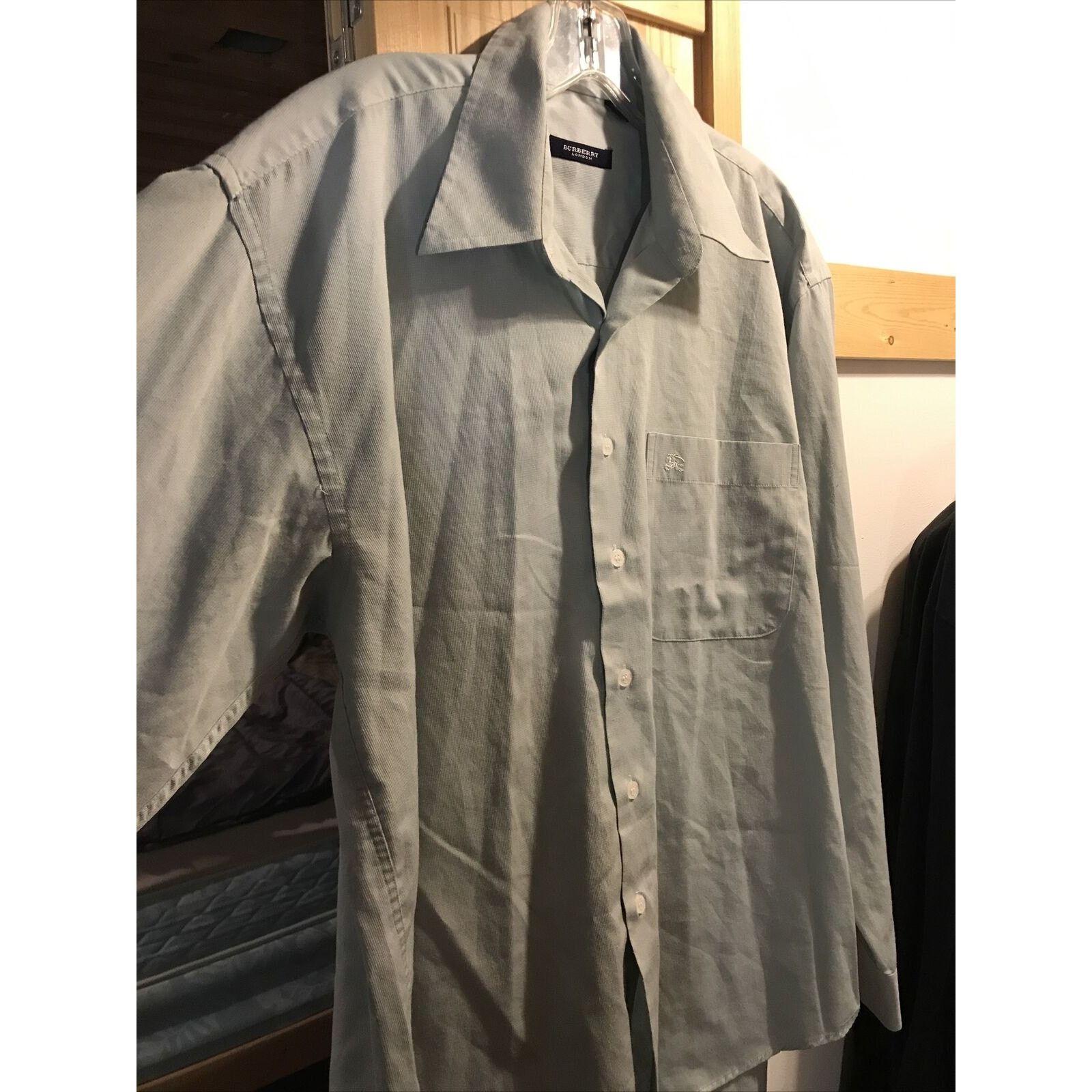 Burberry Burberry London Men’s XL Khaki 17-17.5 42-43 LS Cotton Shirt Size US XL / EU 56 / 4 - 8 Thumbnail