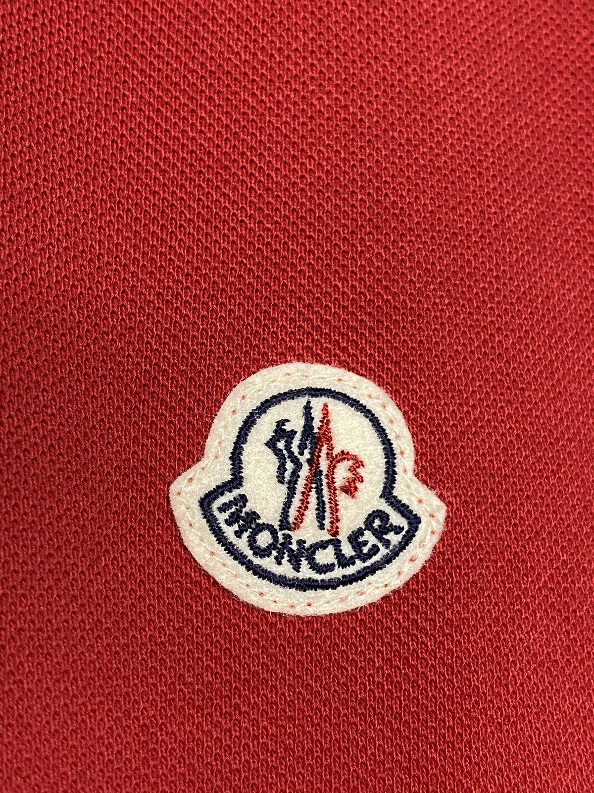 Moncler Moncler Brand New Polo Shirt Red Size XL NWT Size US XL / EU 56 / 4 - 3 Thumbnail