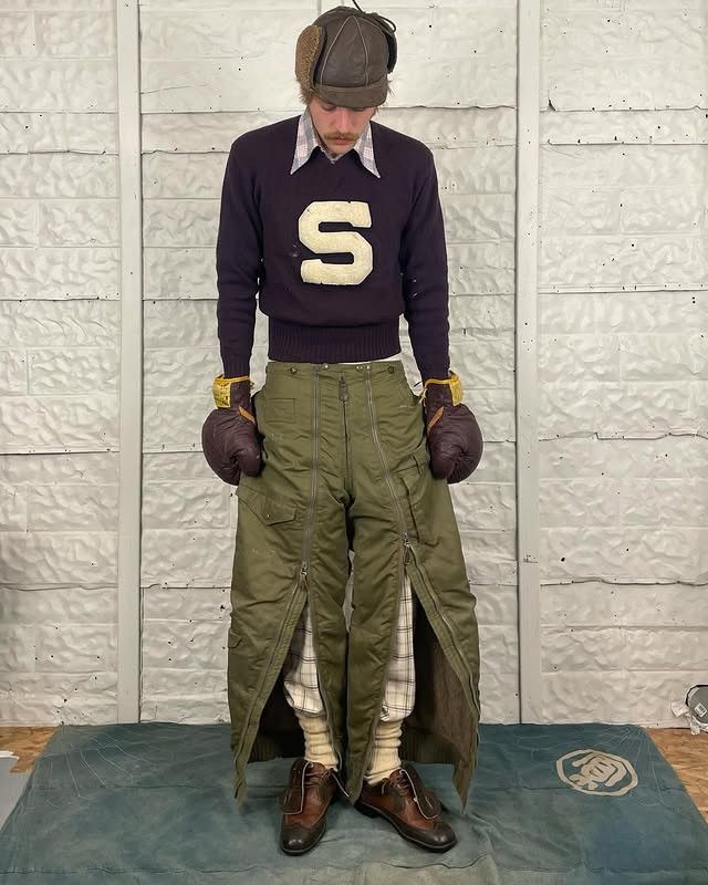 Vintage 1940s Us Air Force Military Pants Size US 36 / EU 52 - 3 Thumbnail