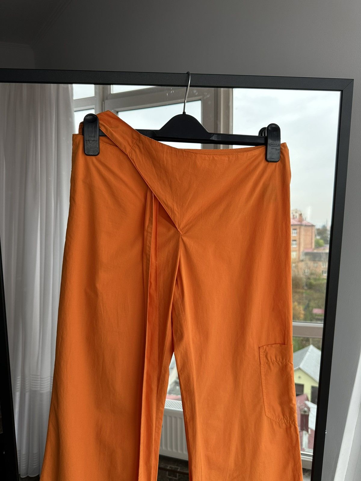 Miss Sixty Miss Sixty Orange Wrap Waist Wide Leg Pants Made in Italy Size 24" / US 00 / IT 34 - 2 Thumbnail