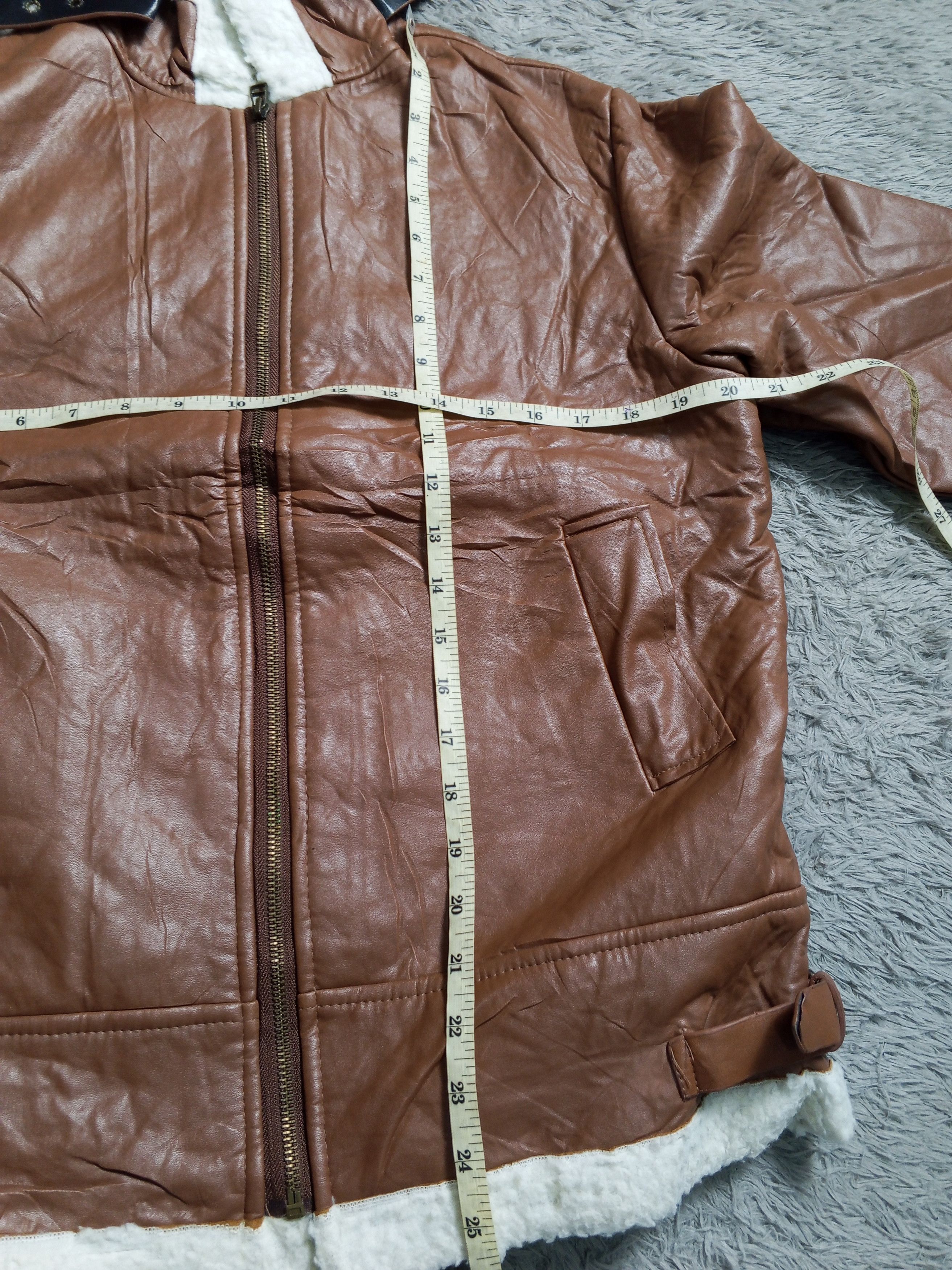 Japanese Brand Vintage Leather Sherpa Jacket Size US L / EU 52-54 / 3 - 10 Thumbnail