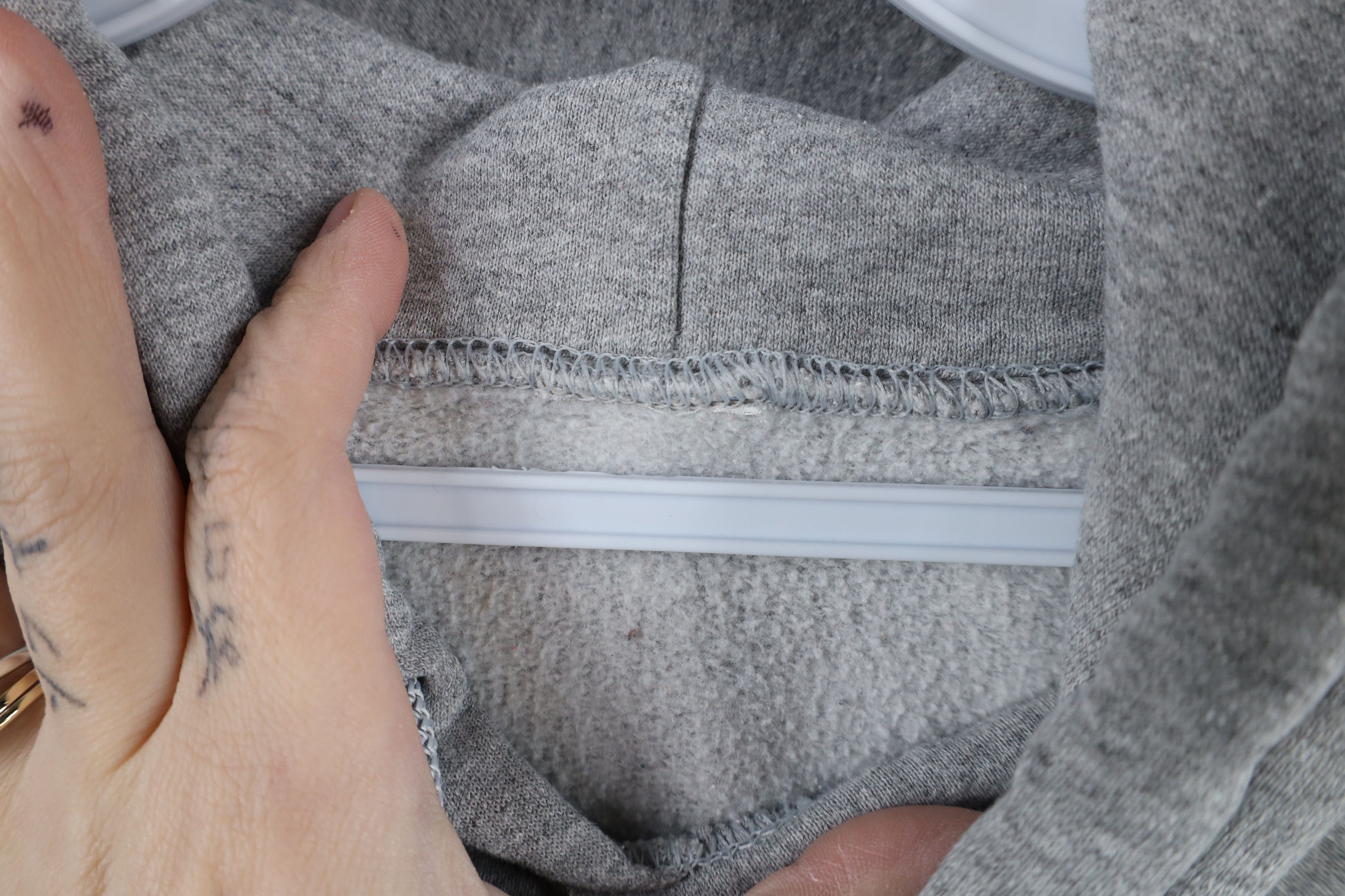 Vintage Vintage 90s Streetwear Hoodie Sweatshirt Heather Gray Size US XL / EU 56 / 4 - 7 Thumbnail