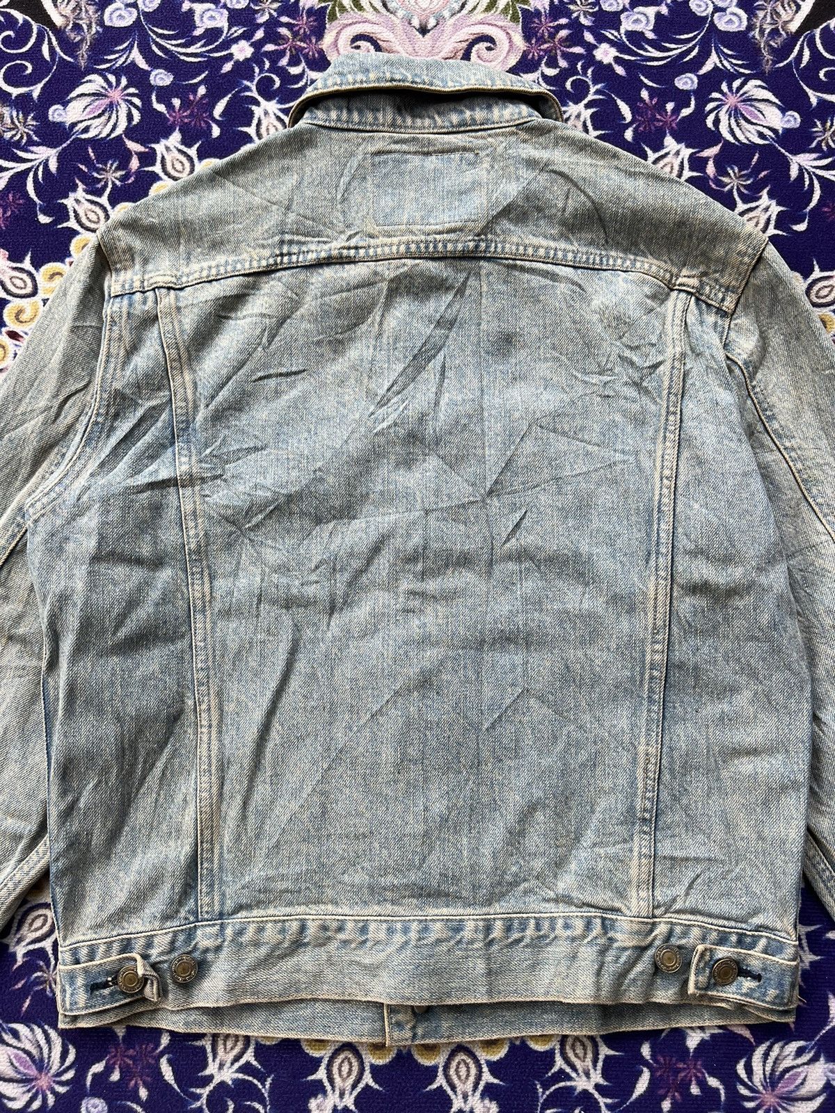 Japanese Brand (L) Vintage Blue Way Japanese Brand Sand Wash Denim Jacket Size US L / EU 52-54 / 3 - 16 Thumbnail