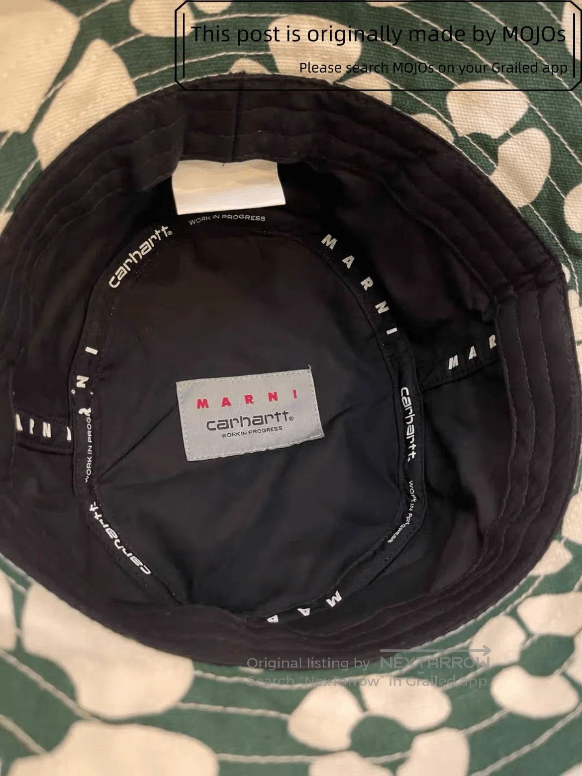 Marni Marni x Carhartt White Flowers Bucket Hat. Size ONE SIZE - 3 Thumbnail