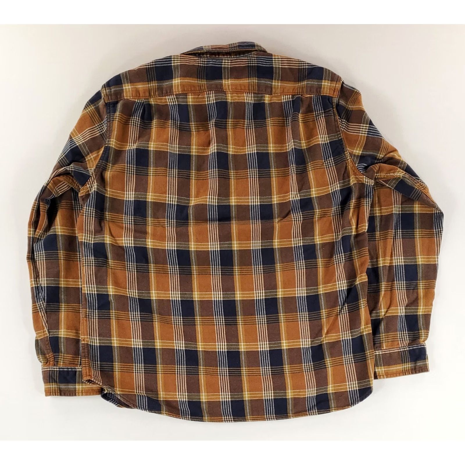 Wallace & Barnes Wallace & Barnes Shirt Flannel Button Up Plaid Brown Blue Slim Fit Mens XL Multicolor Size US XL / EU 56 / 4 - 3 Thumbnail