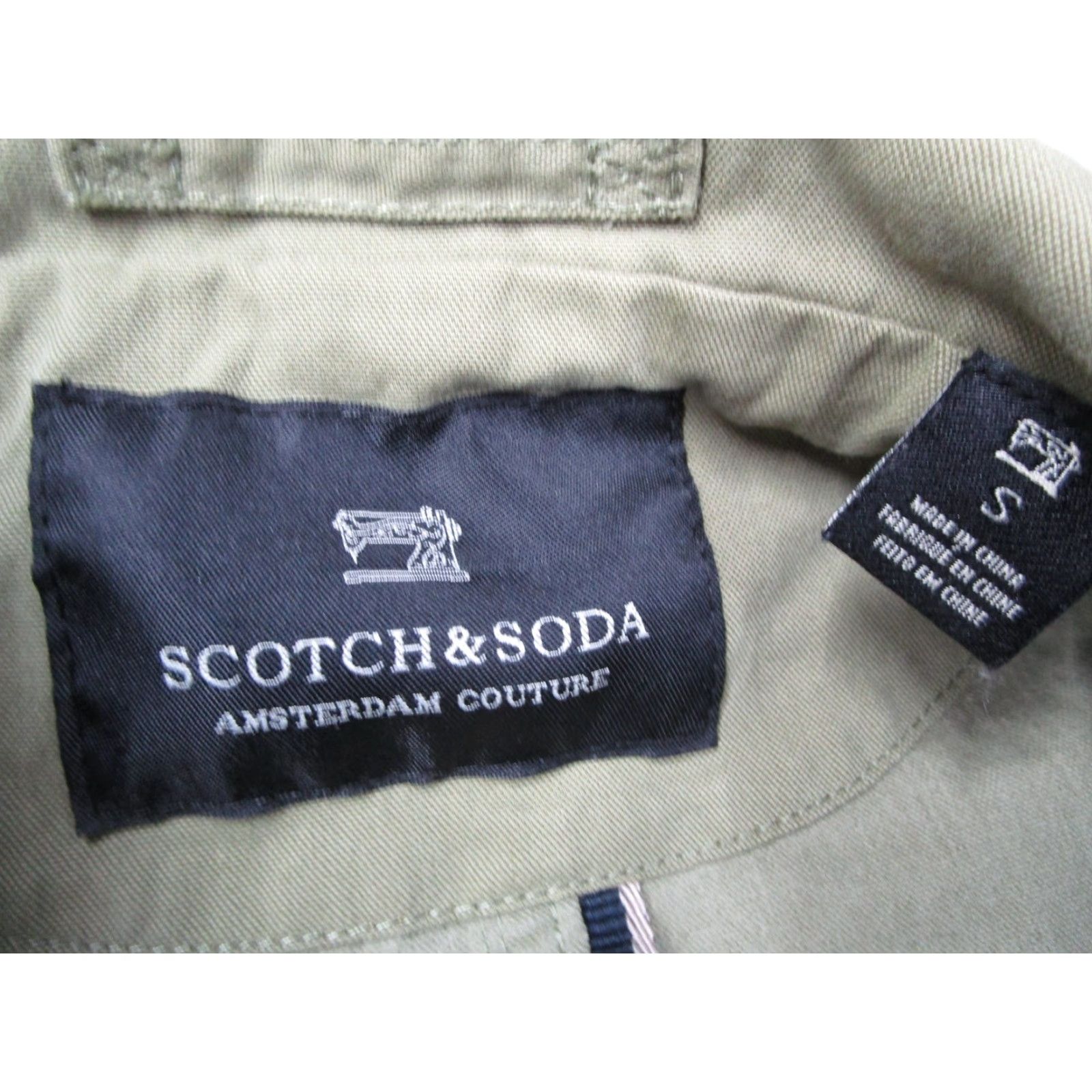 Scotch & Soda Scotch & Soda Coat Mens S Green Canvas Overcoat Heavy Duty Utility 1015-4222 Army Outdoor Casual Workwear | Mens Coat | Green | S Size US S / EU 44-46 / 1 - 3 Thumbnail