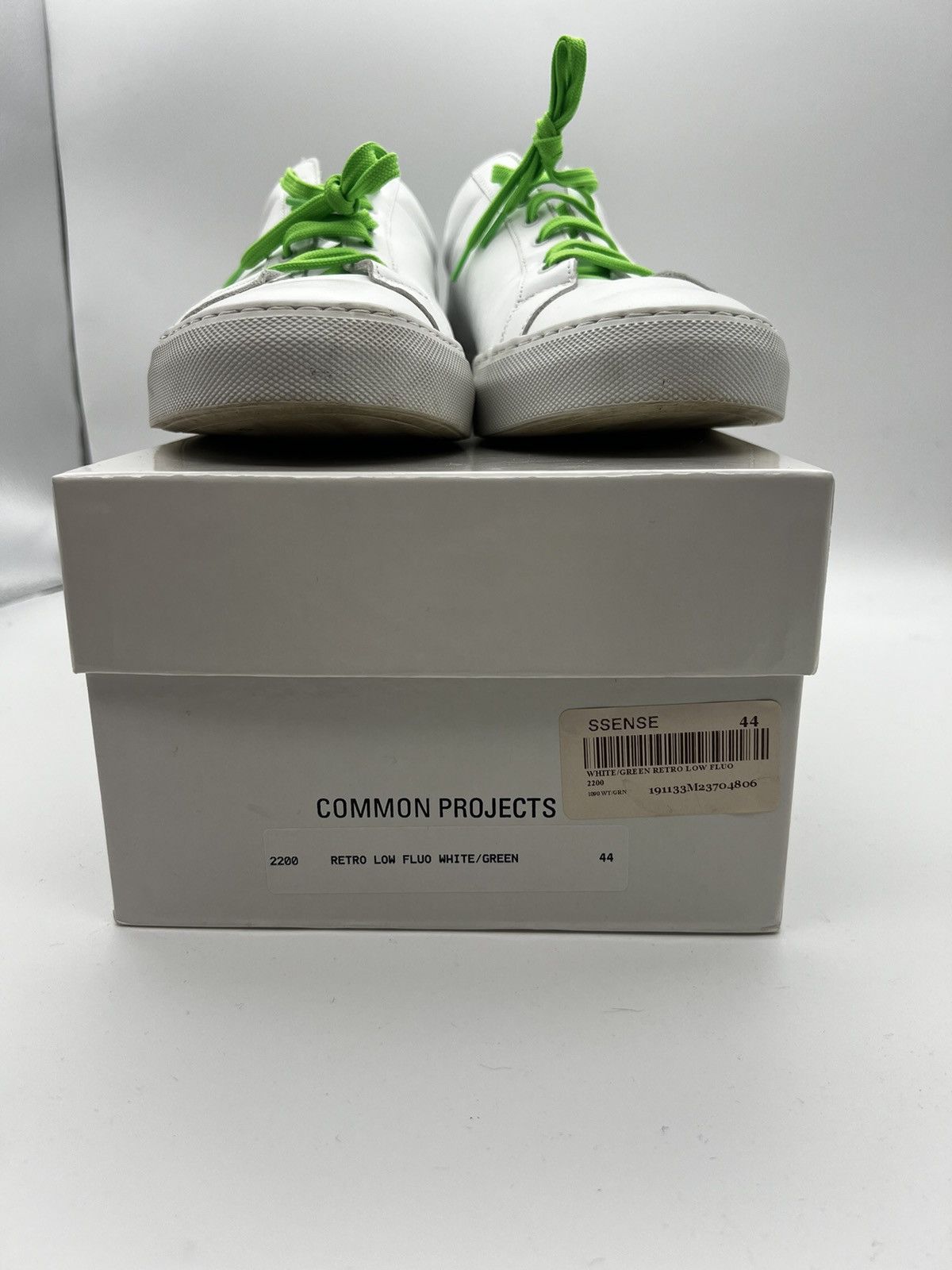 Common Projects Common Projects Retro Low Fluo White/Green Size US 11 / EU 44 - 7 Thumbnail